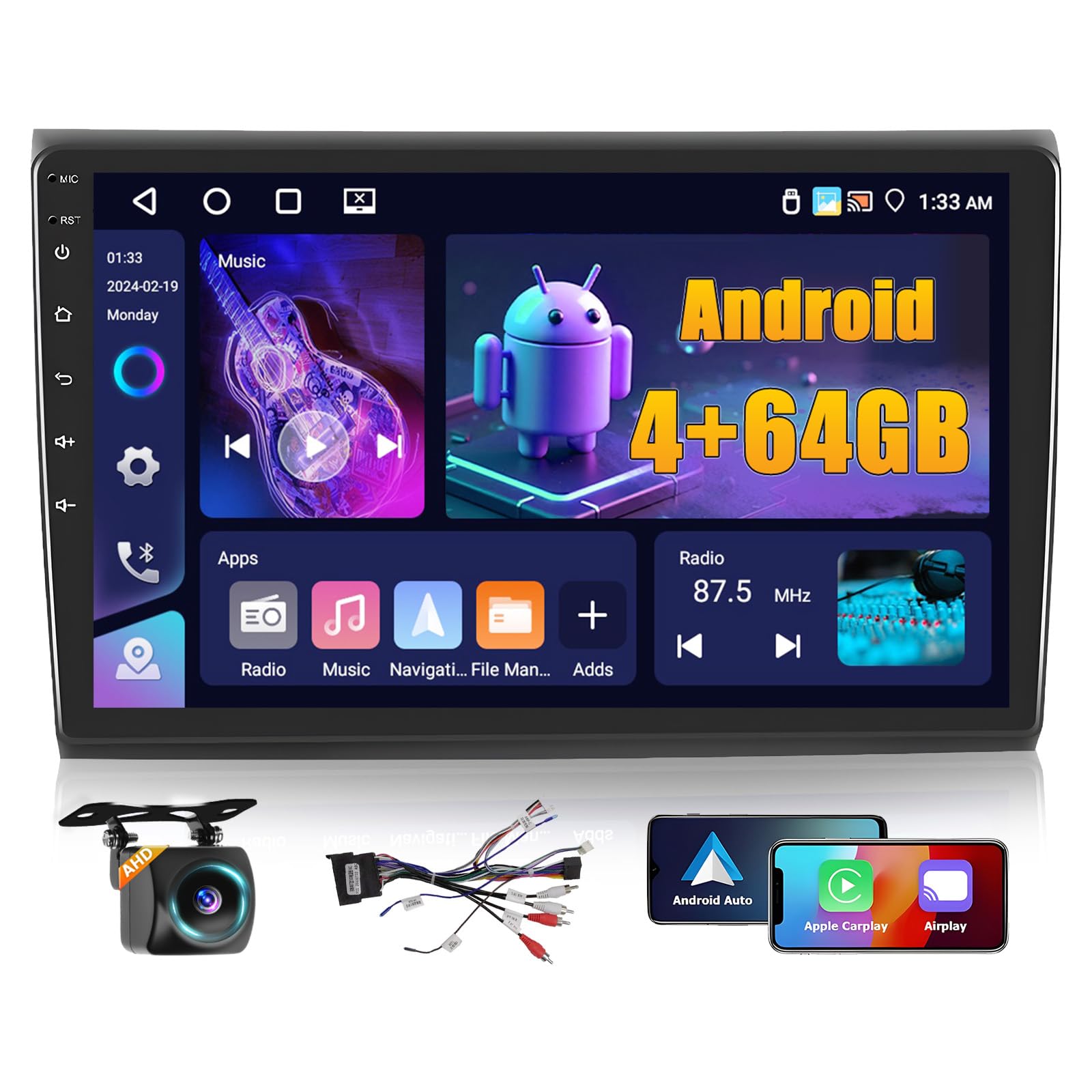 Fuluku Android Autoradio 9'' IPS per Fiat Bravo