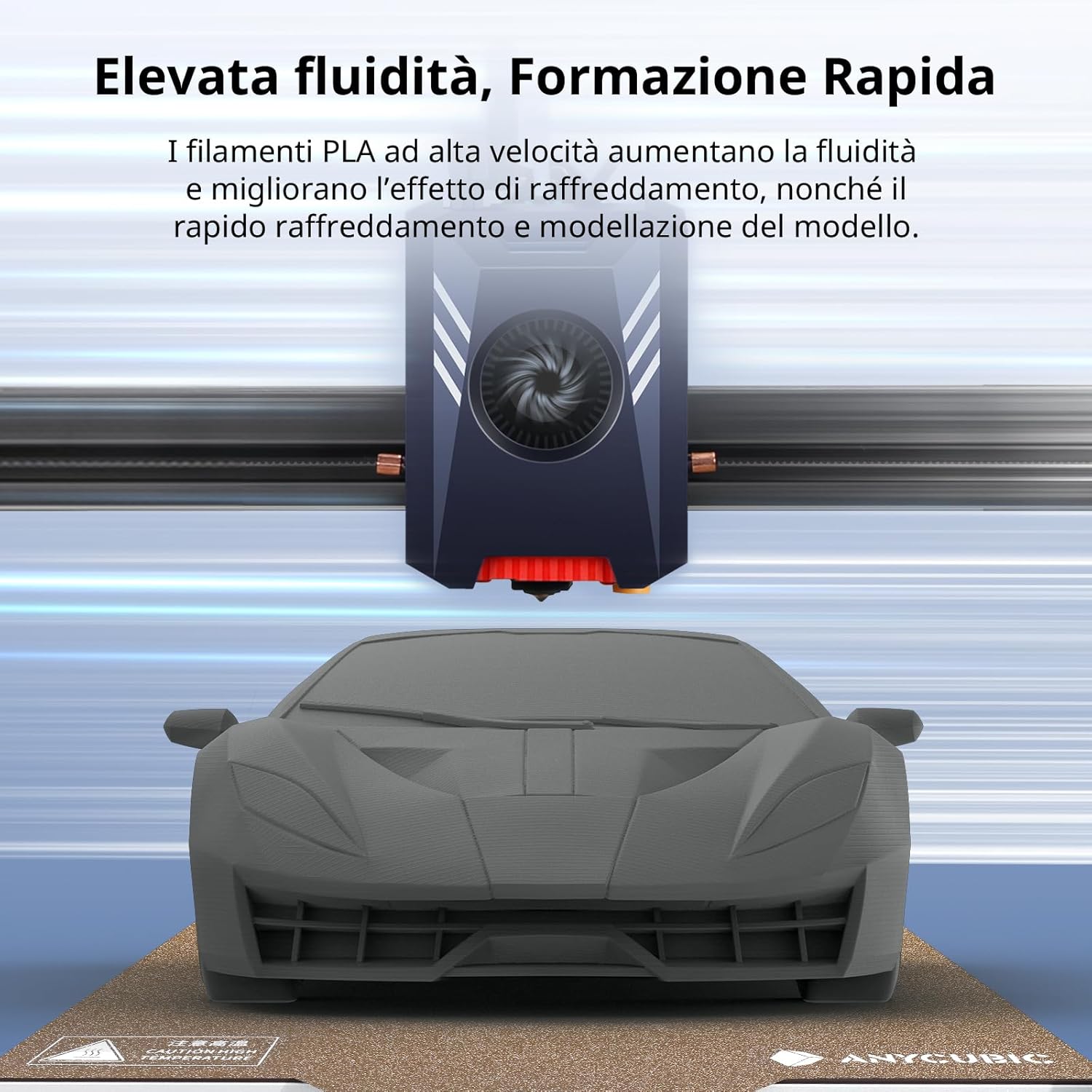 Anycubic Filamento PLA Alta Velocità 1.75mm, 3KG Grigio - immagine 3