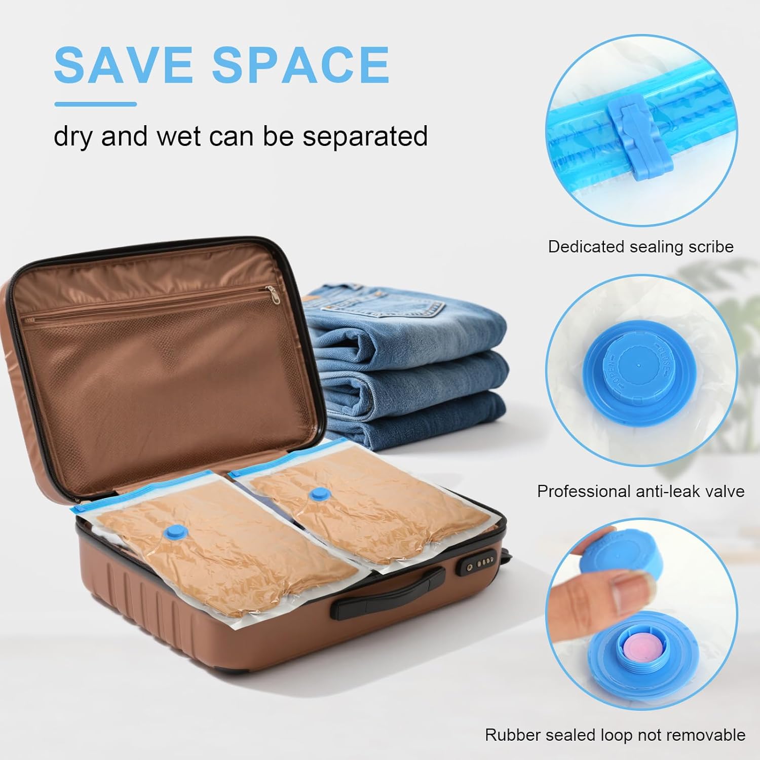 Sacchetti Sottovuoto Viaggio 40x60cm - 4 Pezzi - immagine 3