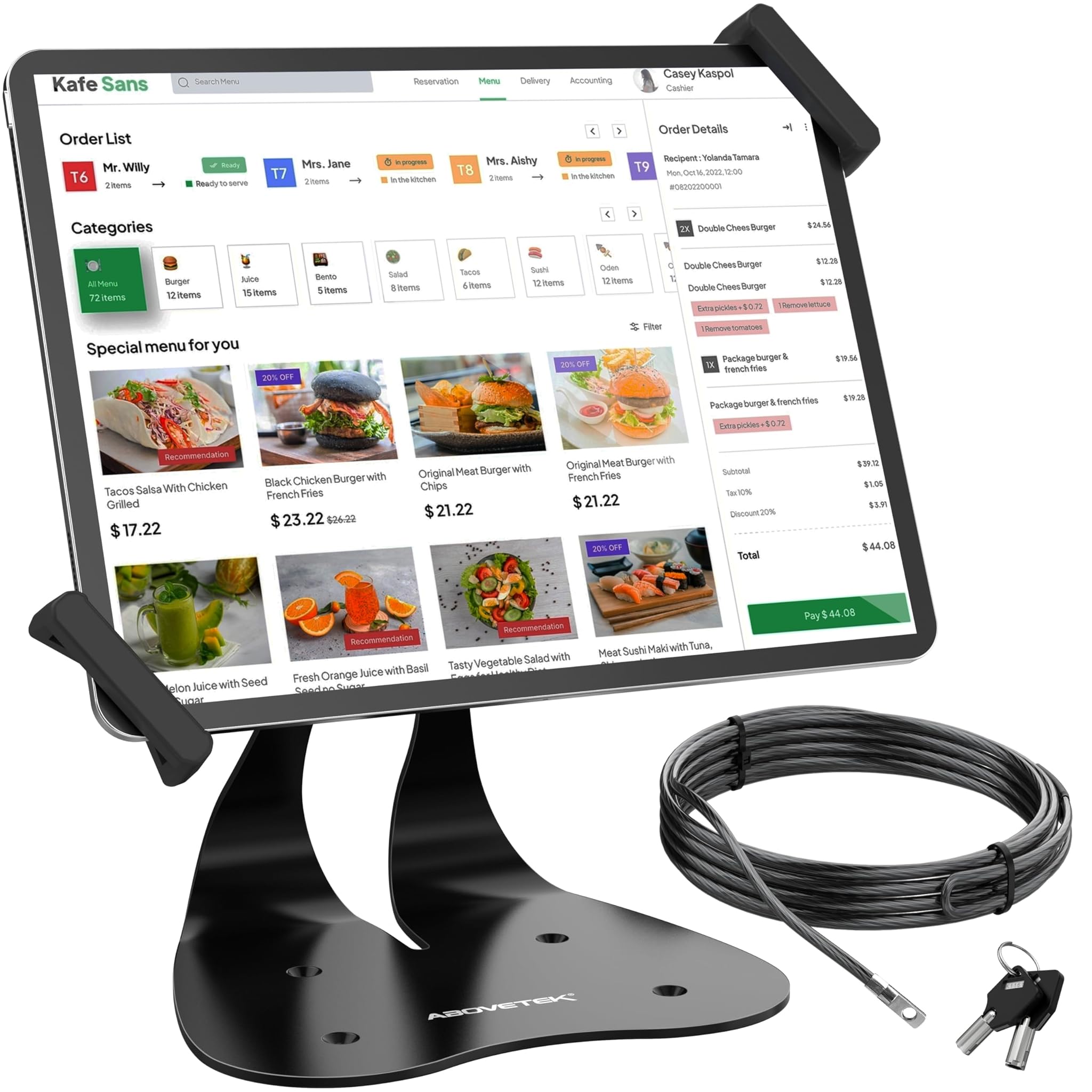 Abovetek Supporto iPad Antifurto POS Universale