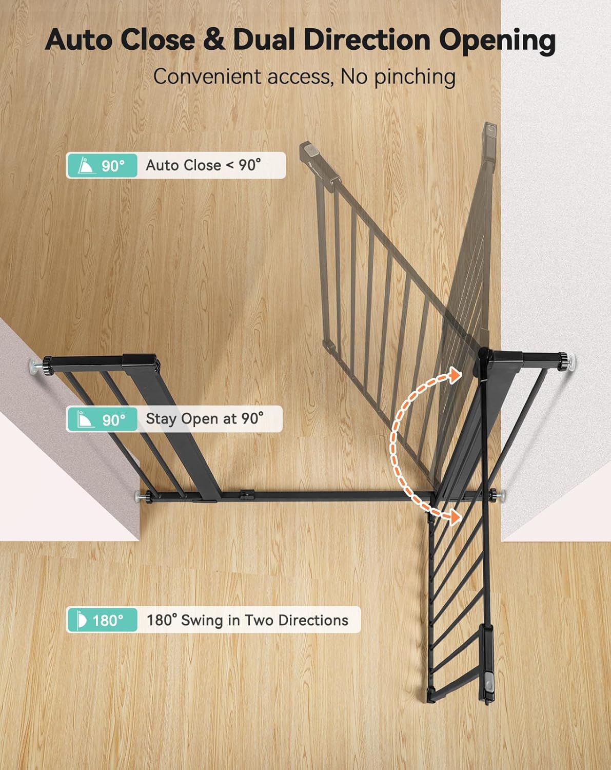 Comomy Cancelletto per Cani Extra Alto 91,5cm, Nero - immagine 4