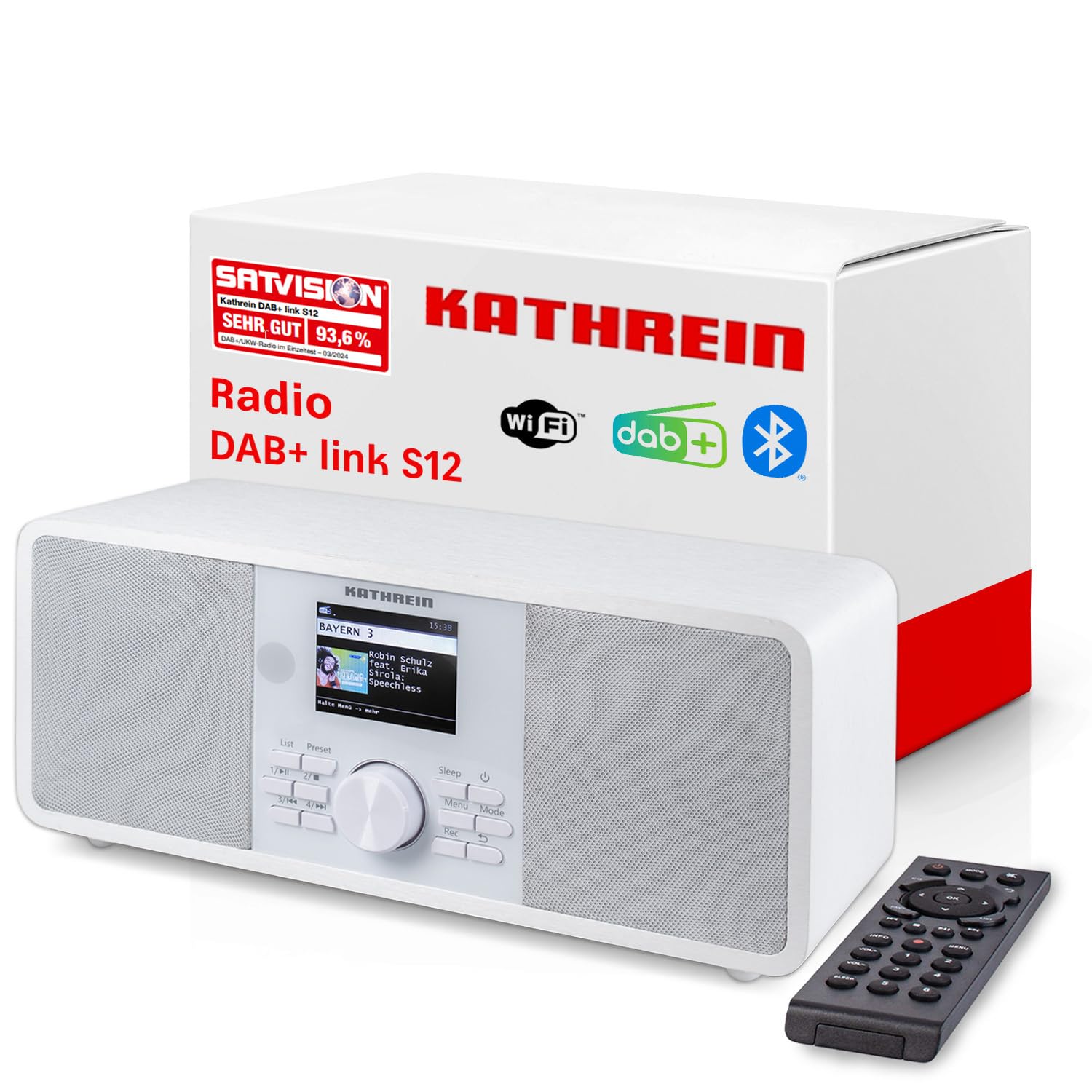 Kathrein DAB+ link S12 I - Radio Digitale DAB+/FM, Bianca