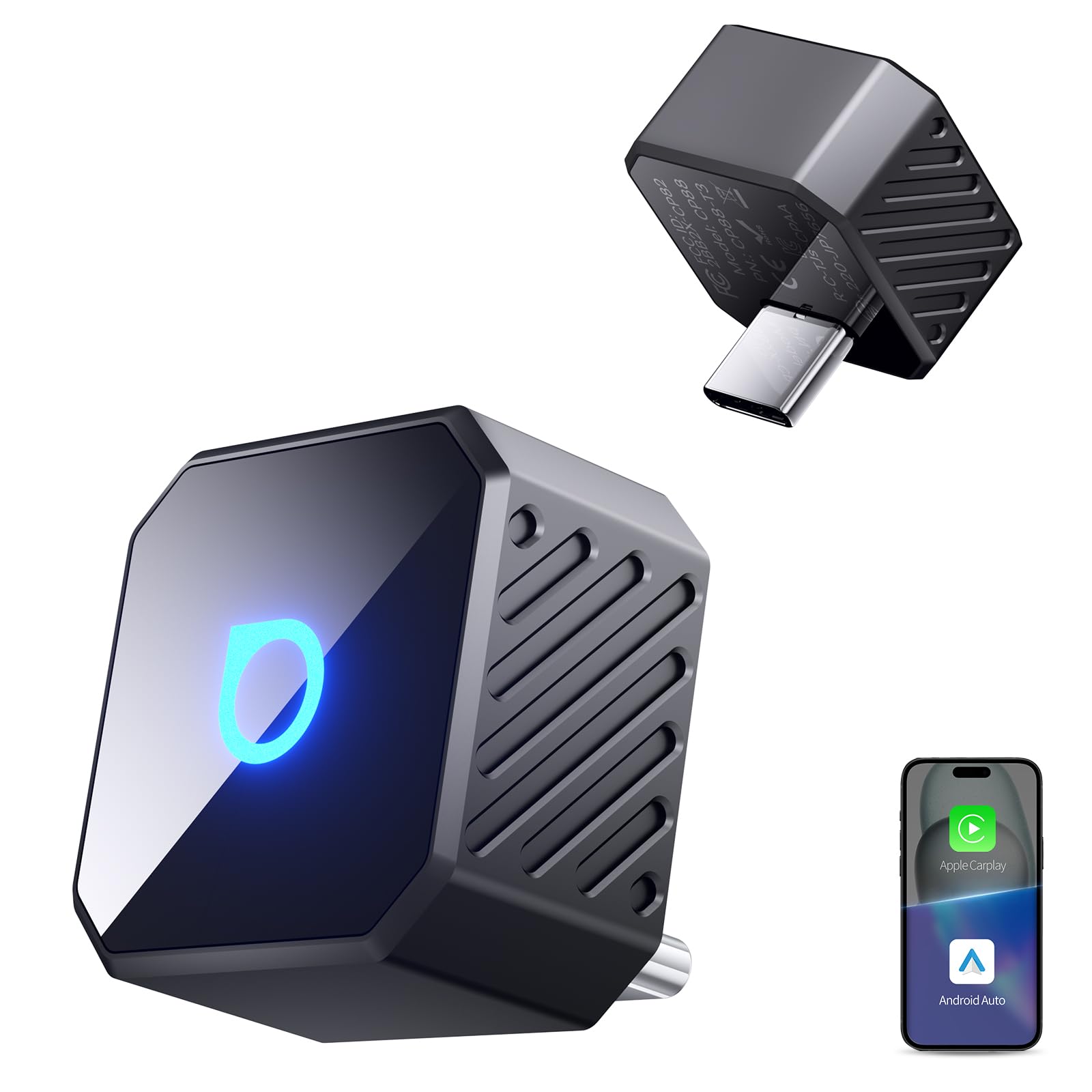 Ottocast Mini Pot Type C 2026 - Adattatore Wireless 2 in 1, Nero