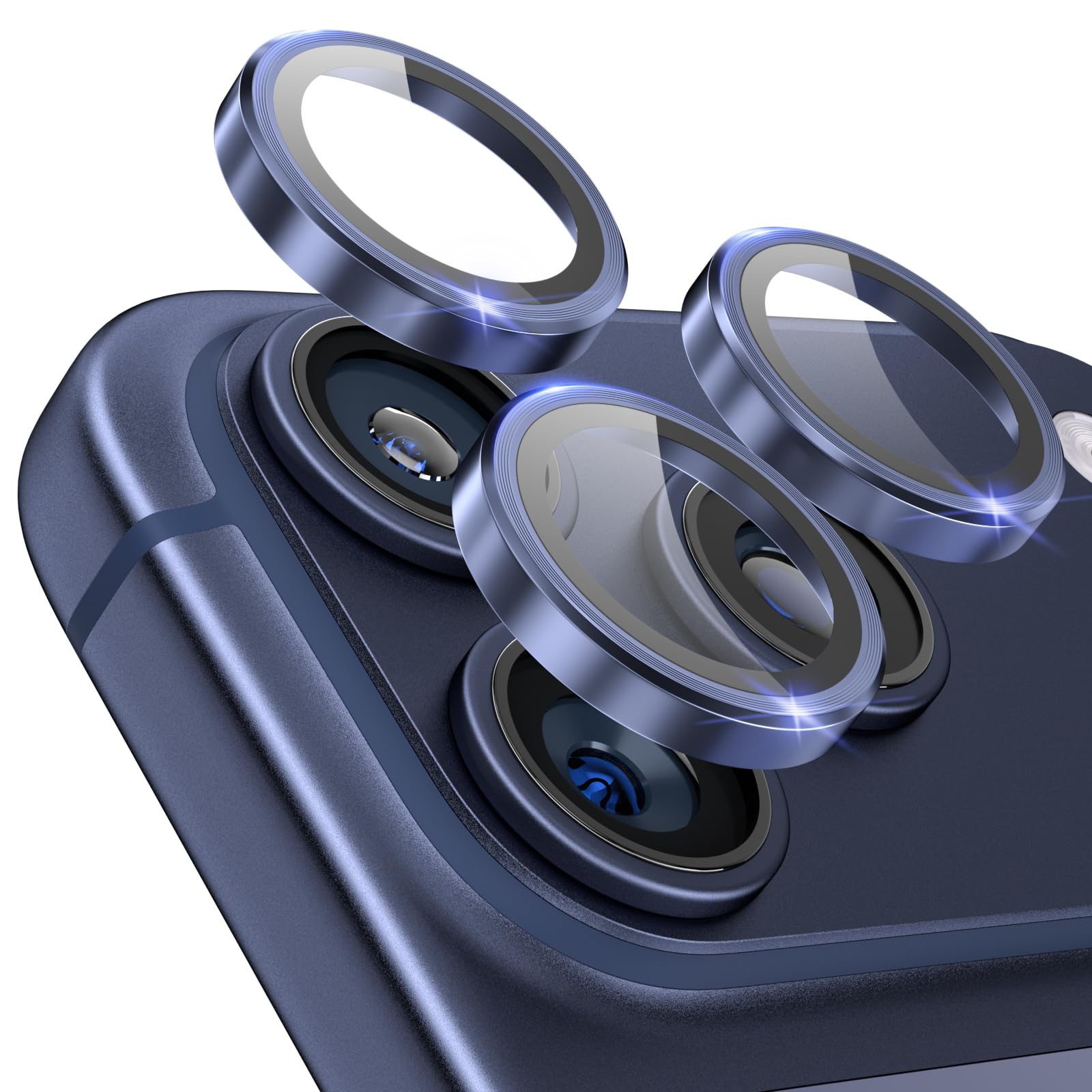 Cloudvalley Protezione Obiettivo Fotocamera iPhone 17 Pro/Max, Blu