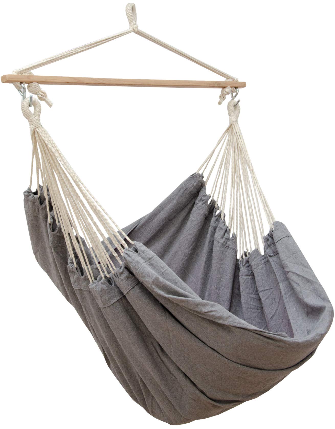 AMANKA Innovativa XXL Sedia Sospesa di Tela 185x130cm Sedile Sospeso Grigio