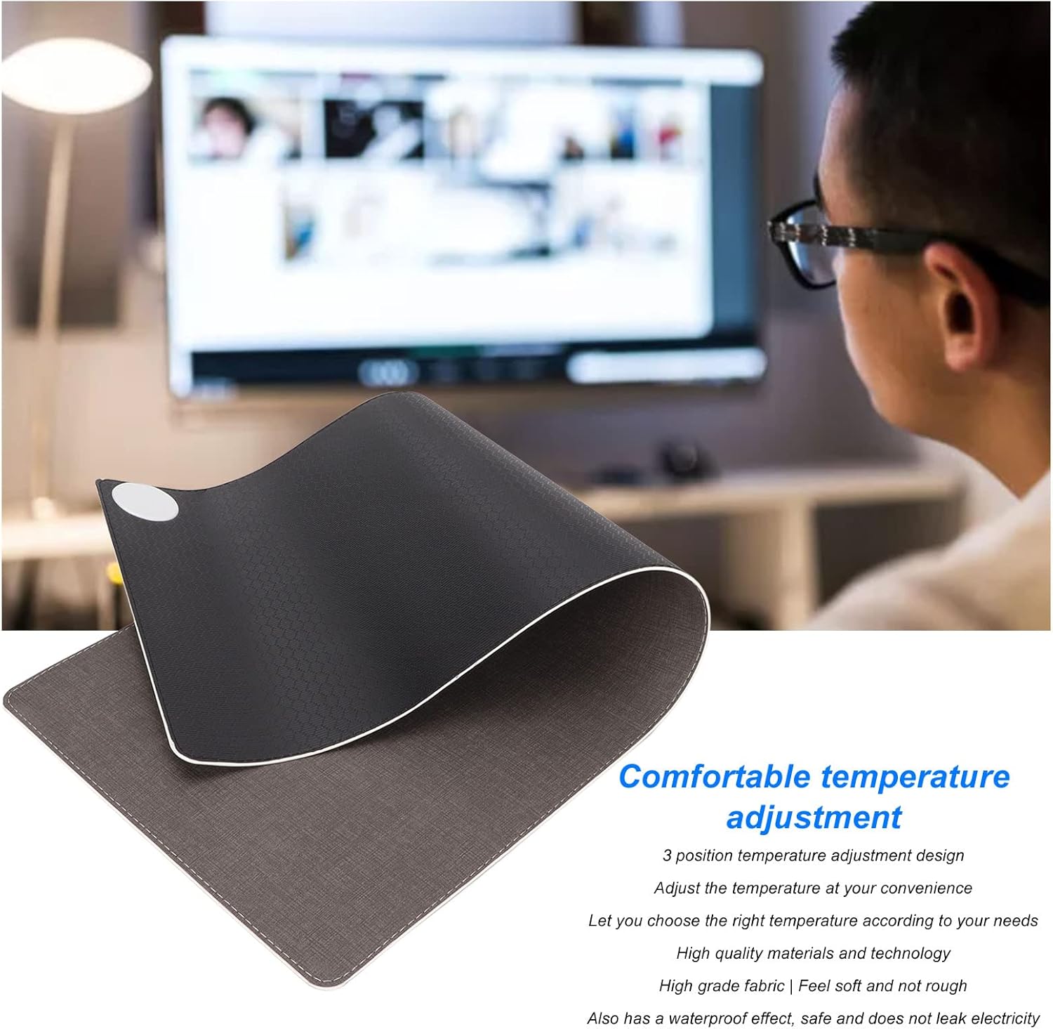 Grande Tappetino Mouse Riscaldato con Temperatura Regolabile - immagine 3