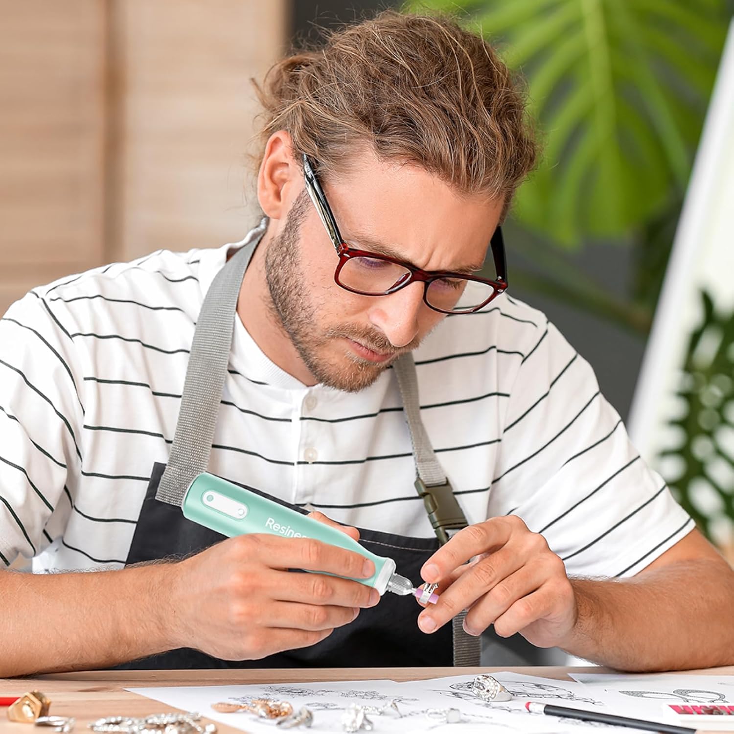 Resiners Kit Attrezzi Rotativi Senza Fili 54 Pezzi - immagine 7