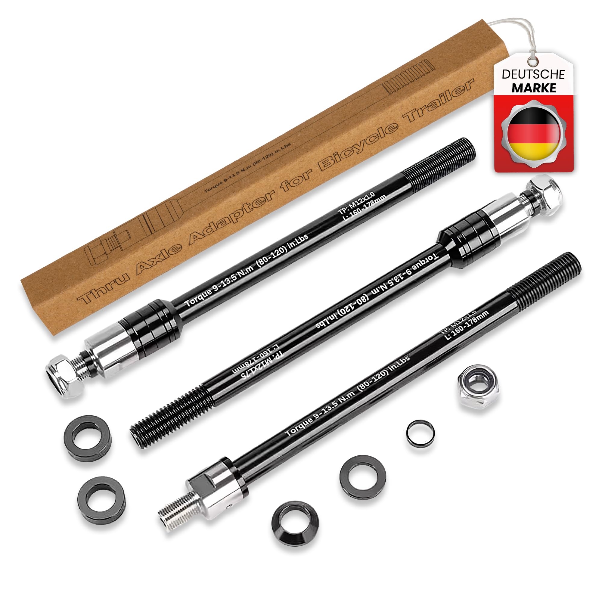 Liebdorf® Asse a Innesto Rimorchio Bicicletta M12 x 1.0