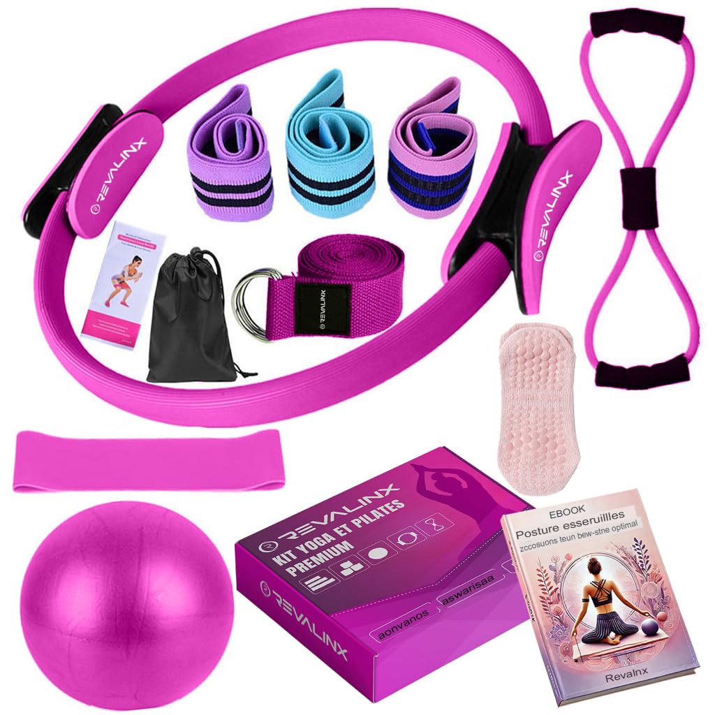 Set Yoga e Pilates 8 Pezzi, Verde e Rosa