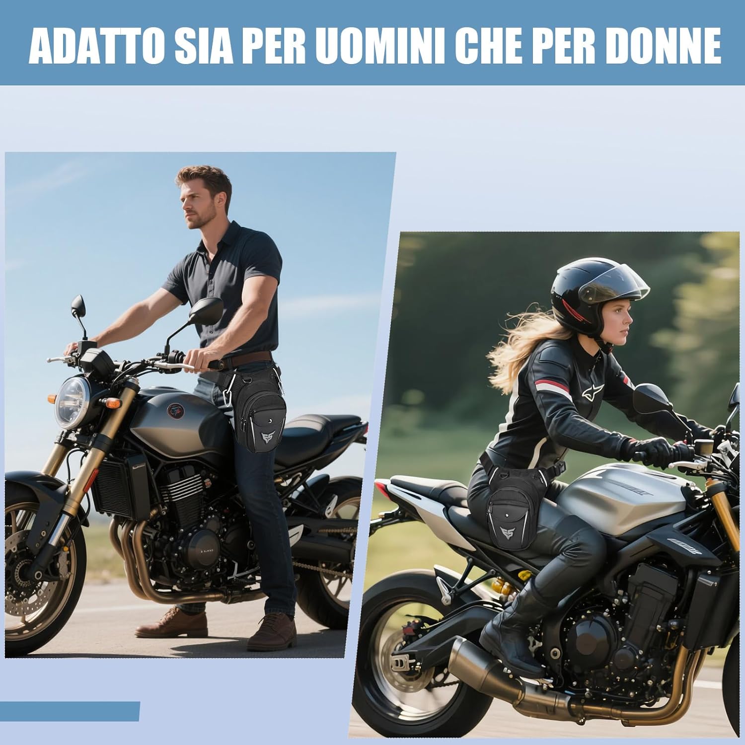 Eshow Marsupio da Gamba Moto Espandibile - immagine 2