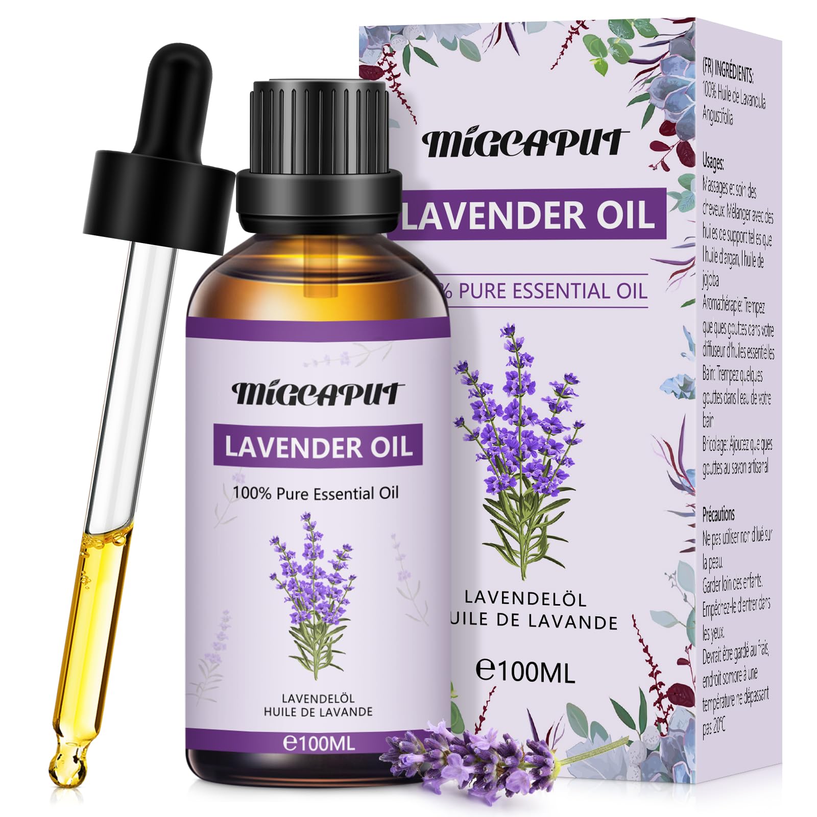 Migcaput Olio Essenziale di Lavanda 100ML