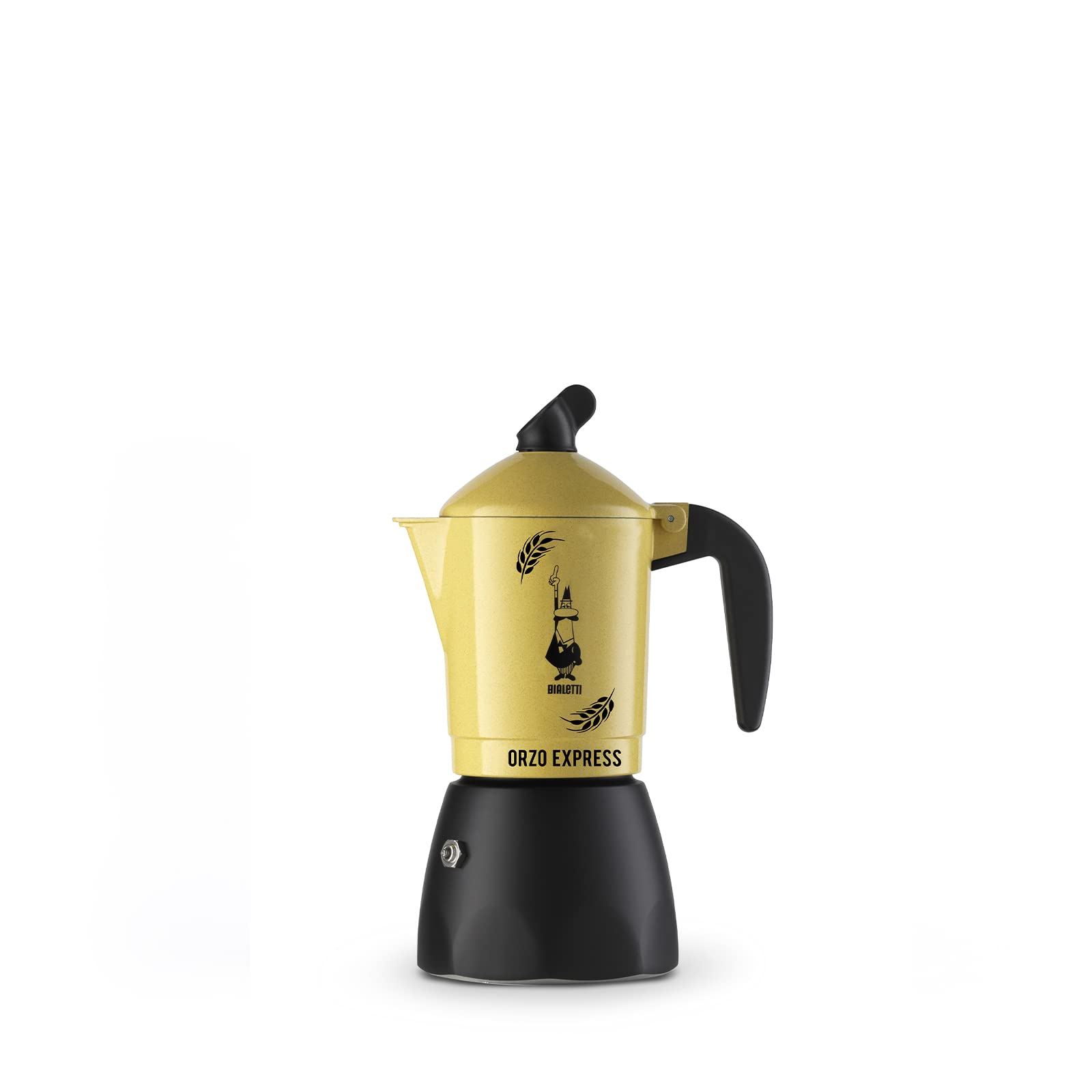 Bialetti Caffettiera Orzo Express 2 Tazze, Giallo