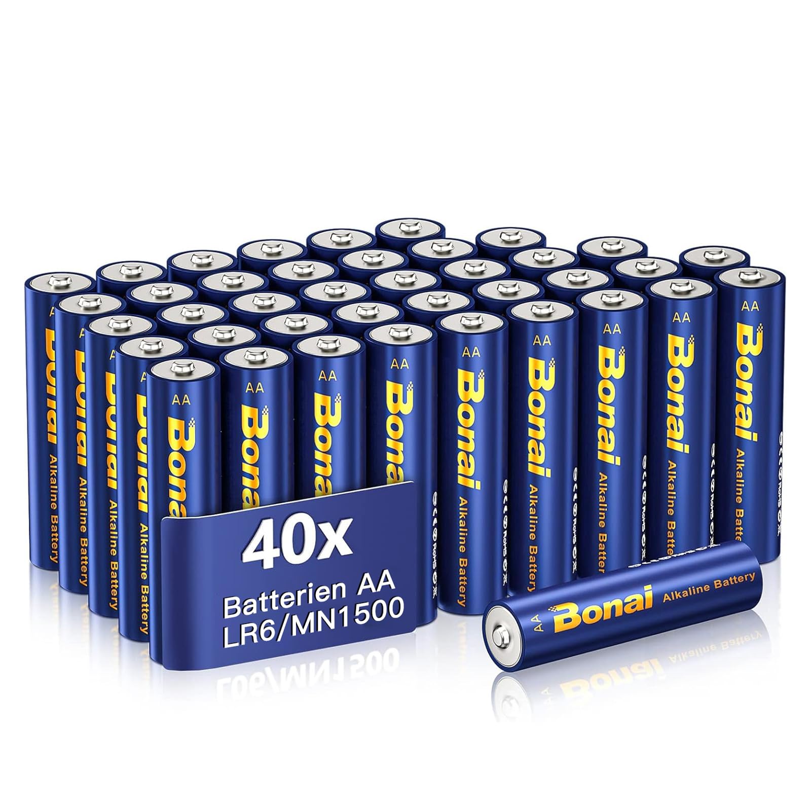 Bonai Longlife Batterie AA Alcaline 1.5V (Pack of 40)