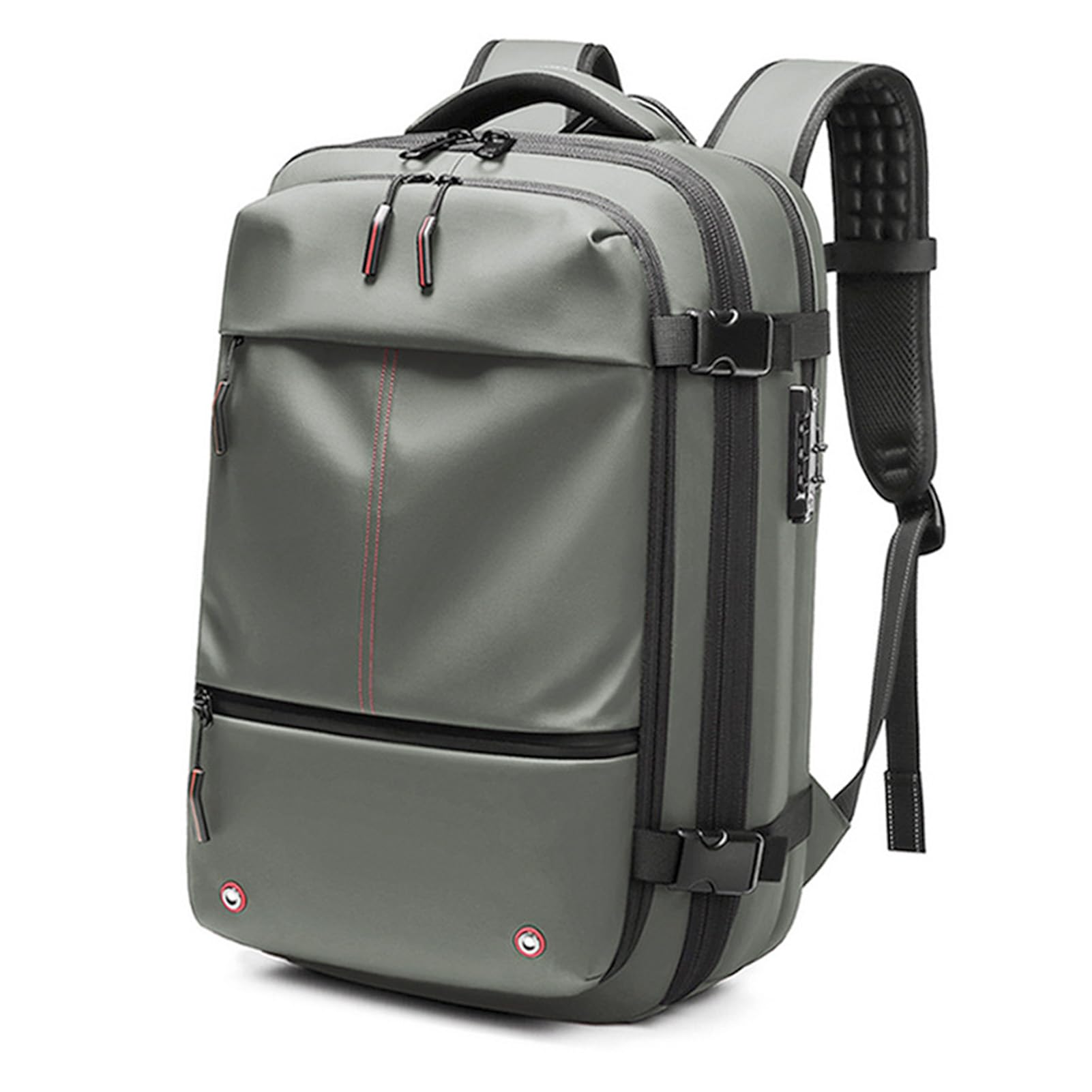 Elegante Backpack Sotto Vuoto Viaggio, Zaino per Compressione del Metodo a Vuoto con Pompa Ad Aria da 19 Pollici a capacità Idrica di Grande capacità per il College di Business (GREEN)