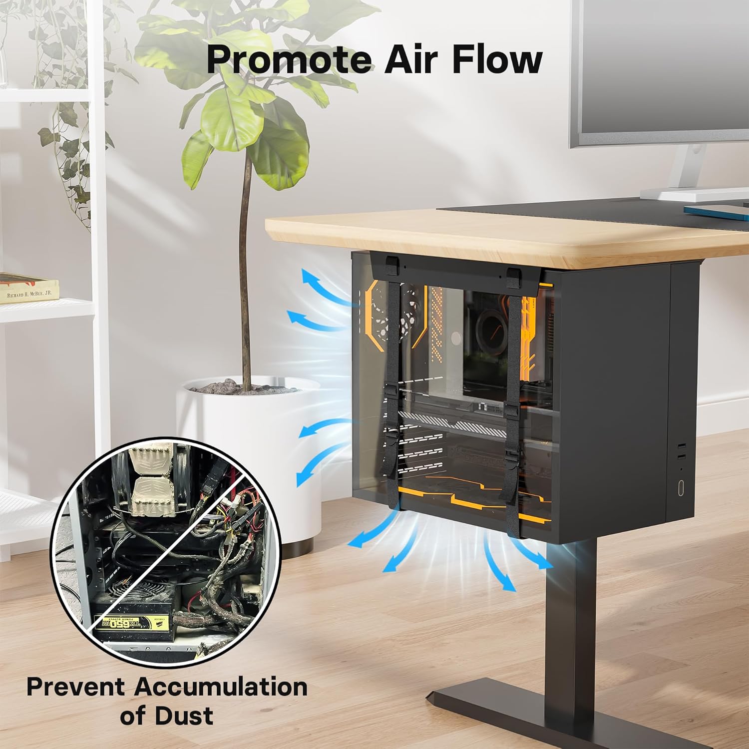 Bontec Porta PC da Sotto Scrivania Regolabile - immagine 3