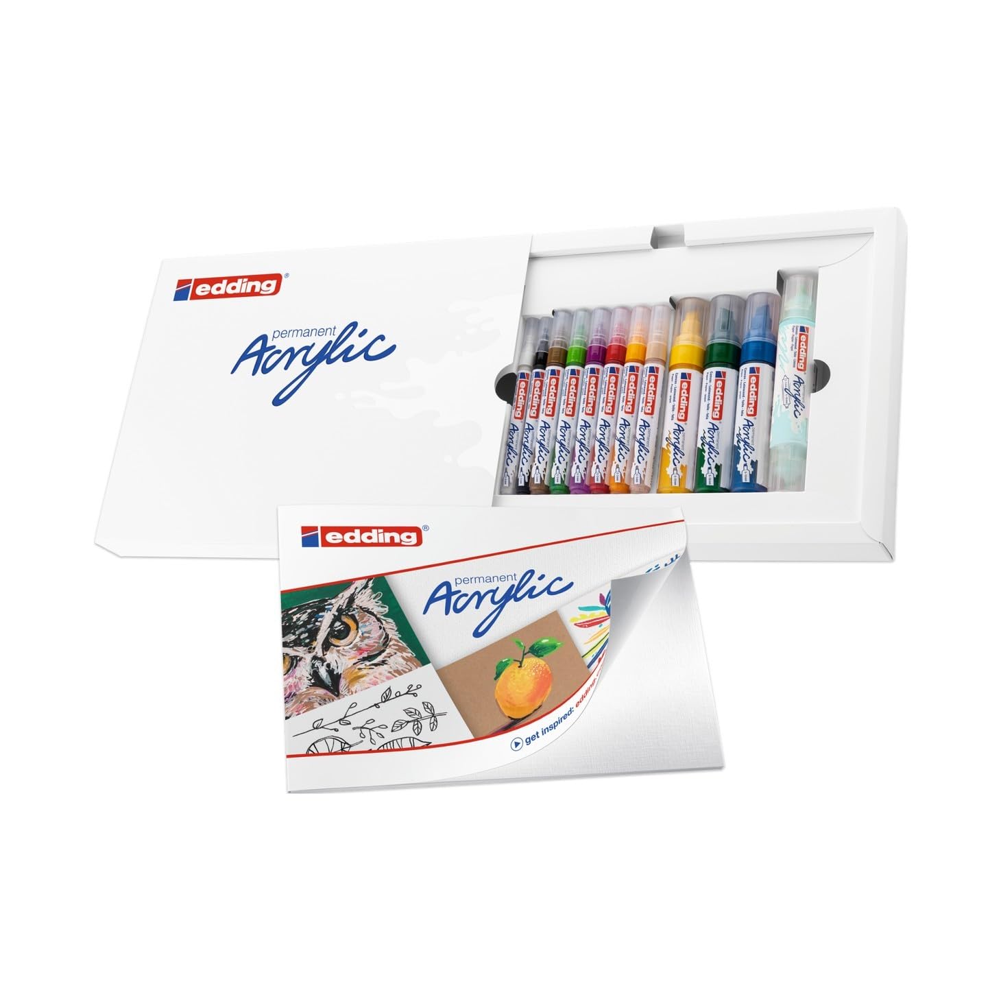 Edding Creative Set - 12 Pennarelli Acrilici Waterproof