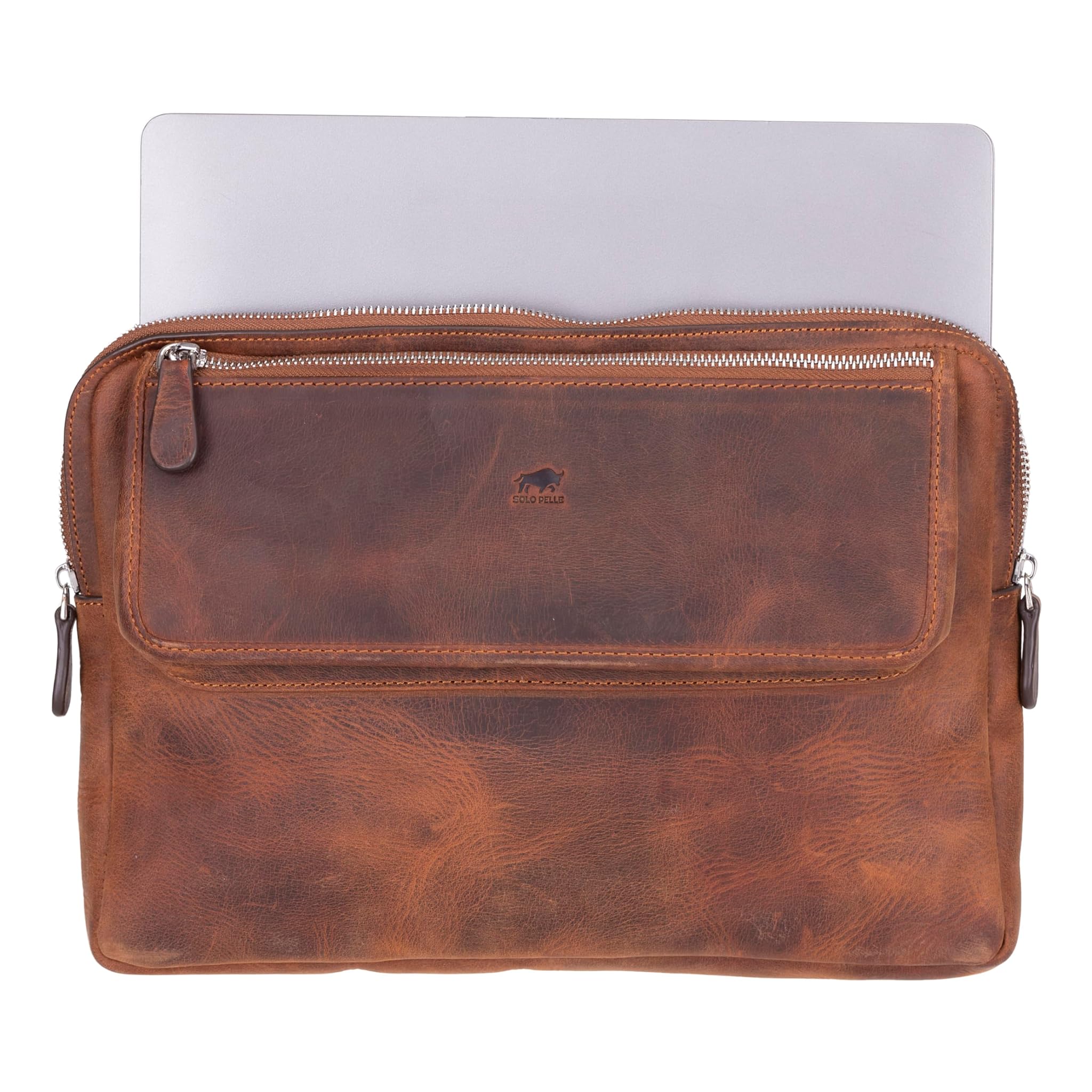 Solo Pelle - Custodia in Vera Pelle per MacBook Pro 13