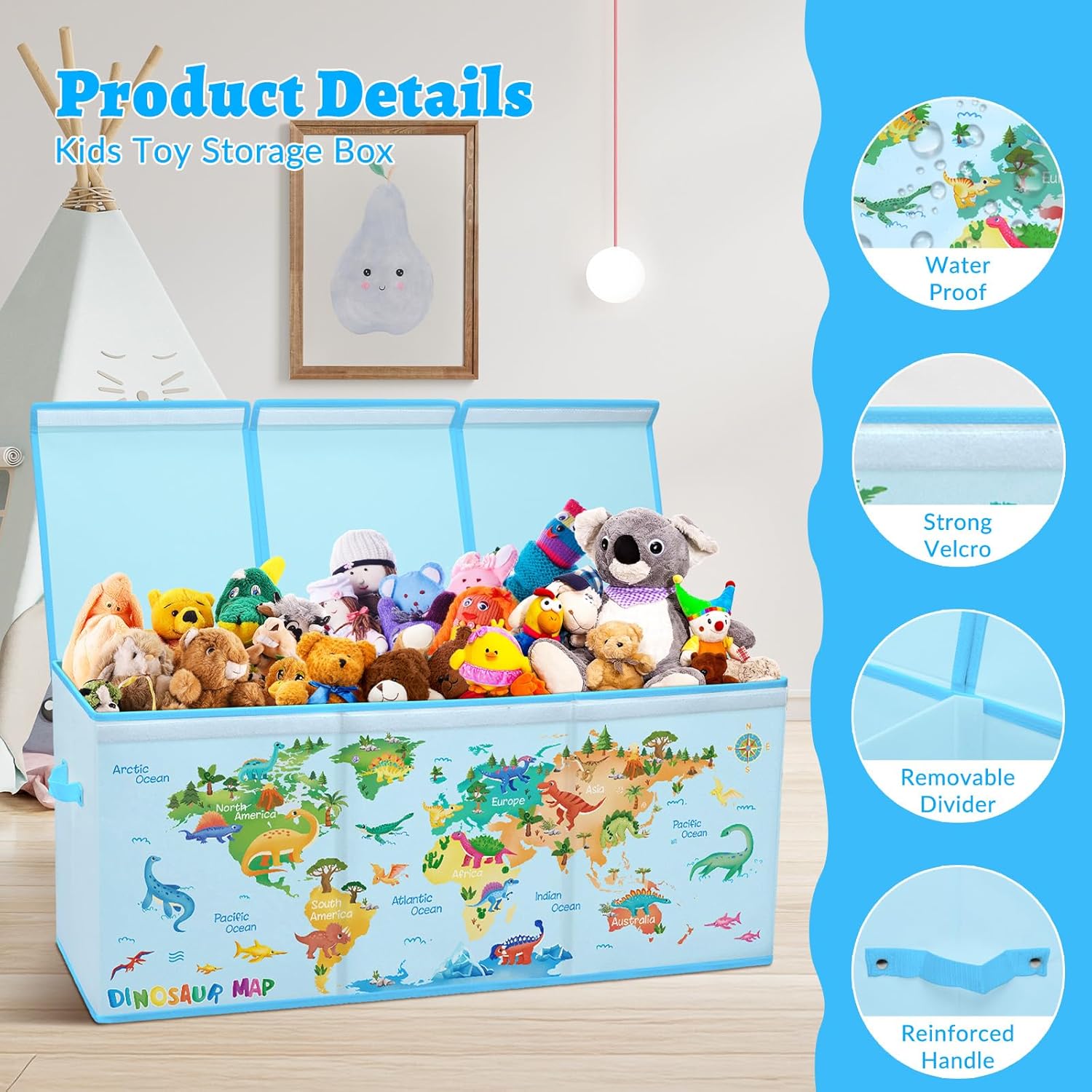 Contenitore Giochi Bambini Extra Large con Coperchio - immagine 3