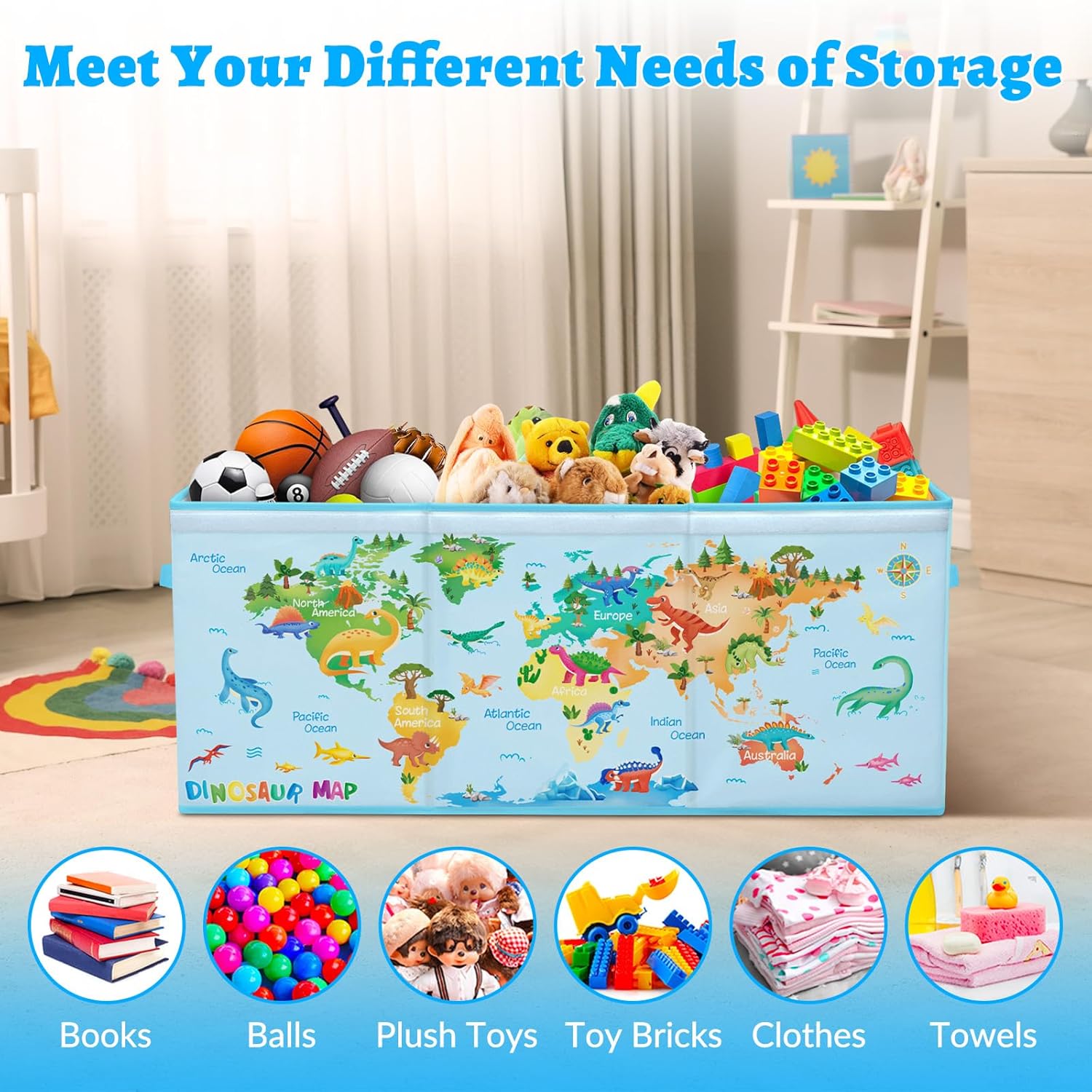 Contenitore Giochi Bambini Extra Large con Coperchio - immagine 4