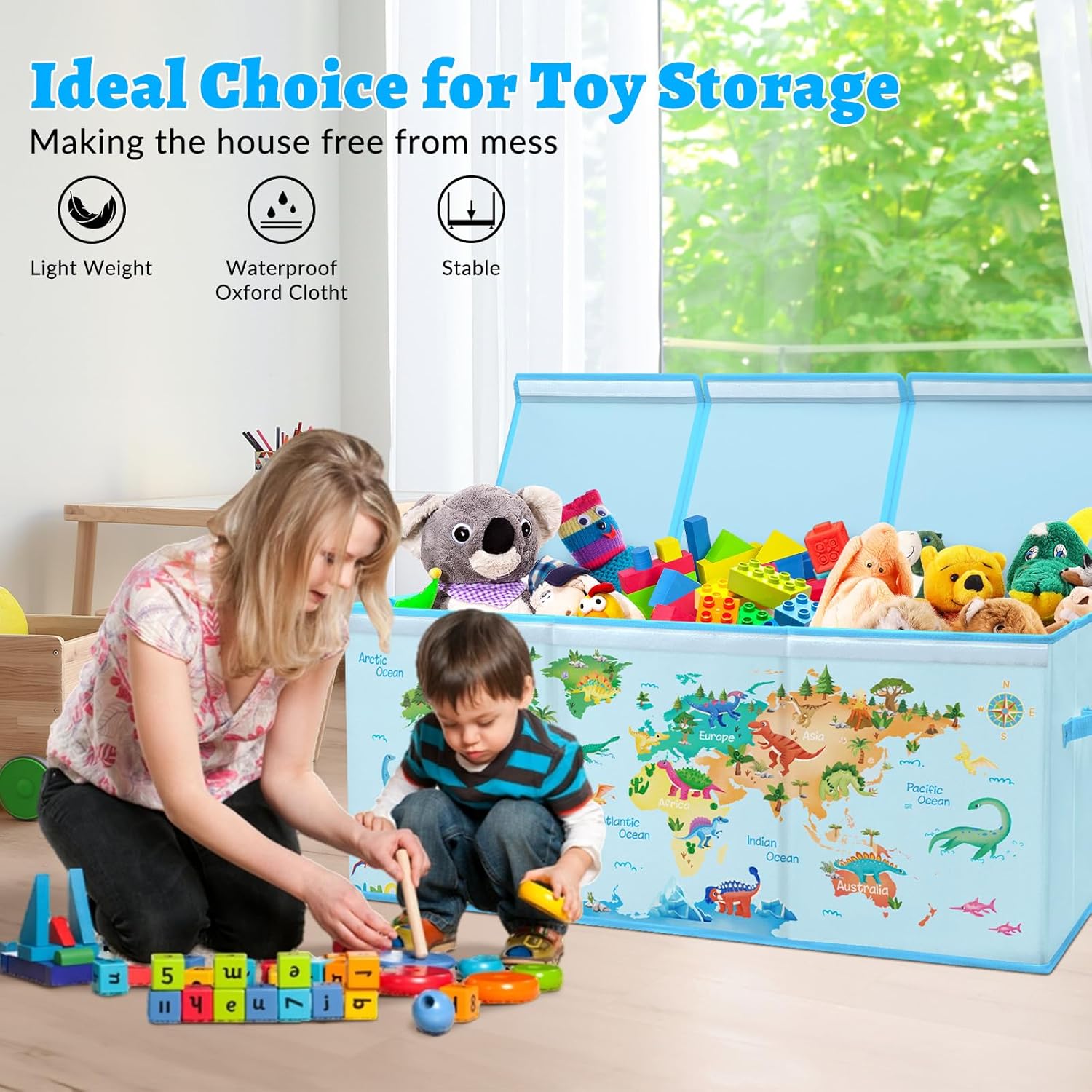 Contenitore Giochi Bambini Extra Large con Coperchio - immagine 6