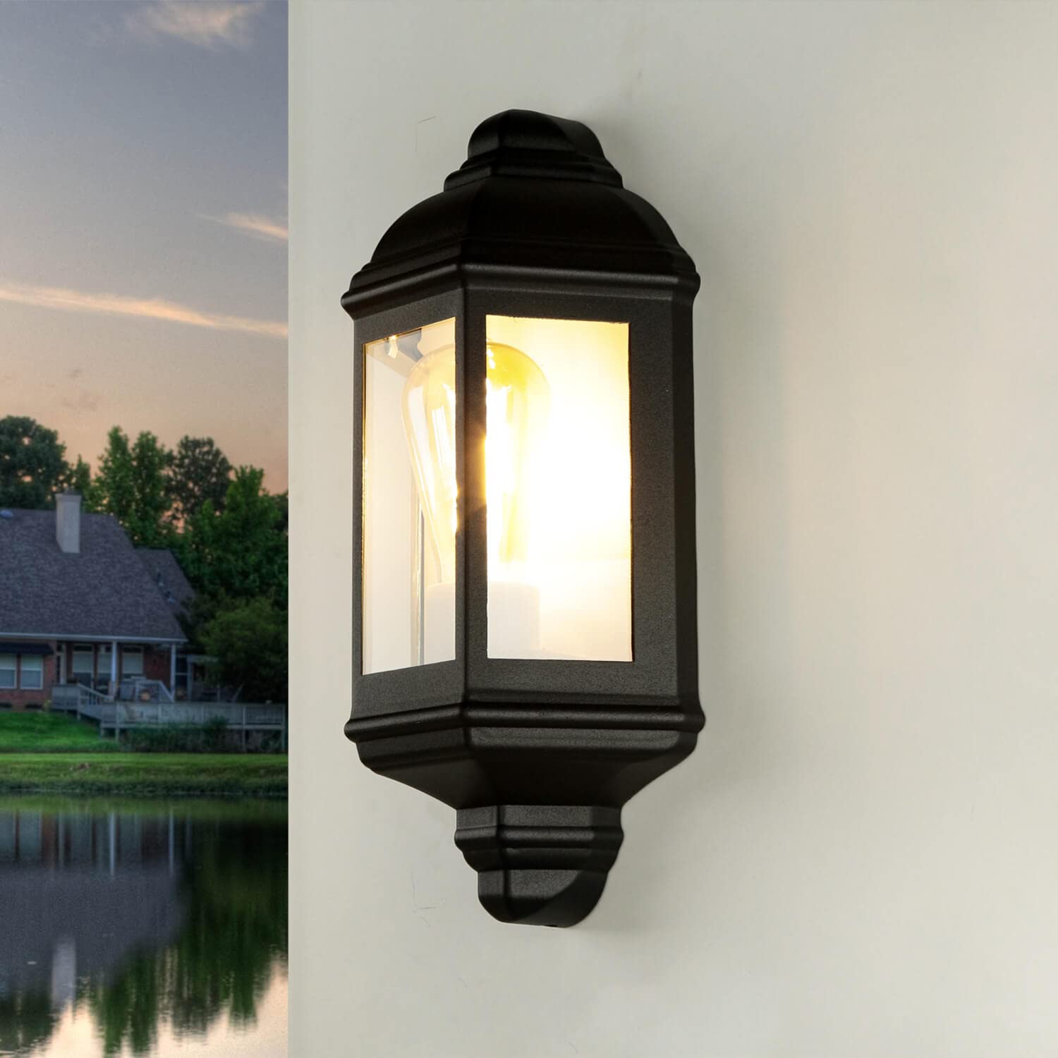 Licht-erlebnisse Lampada da Parete Esterna Nera