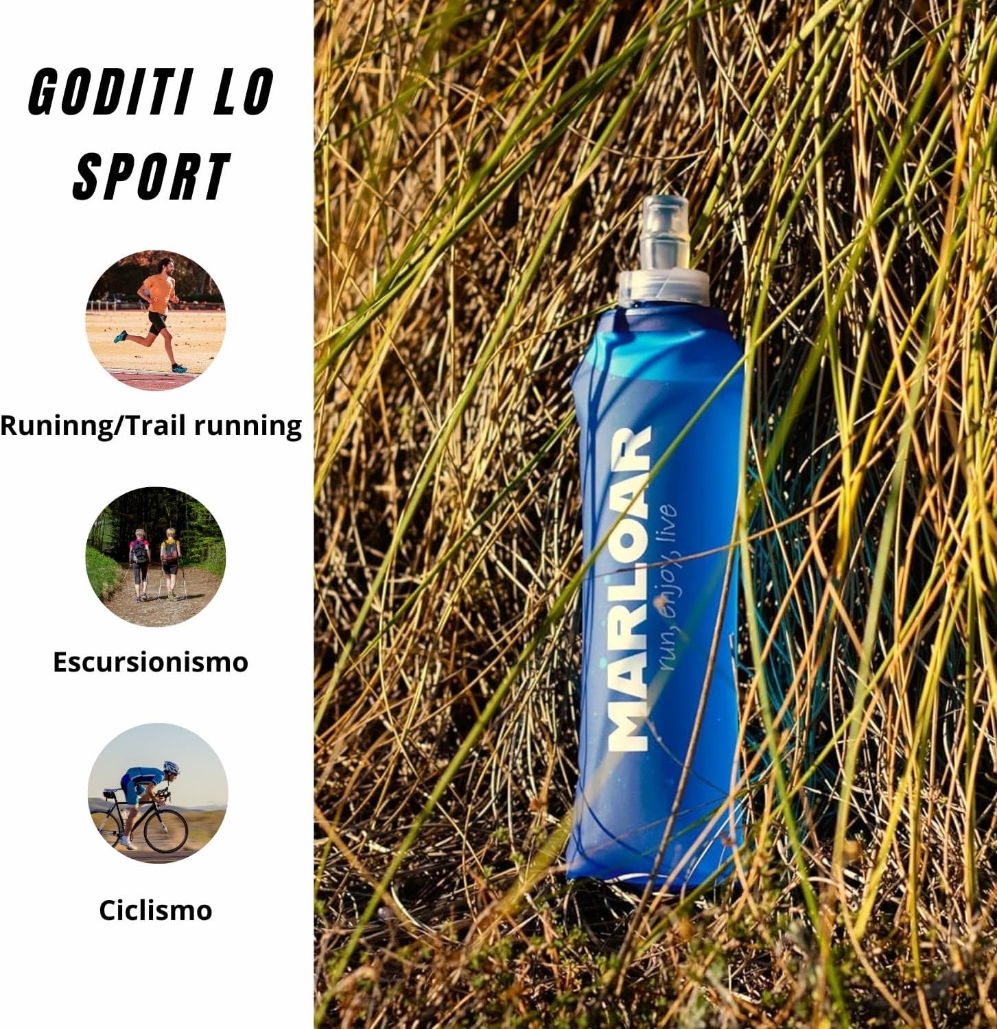 Borraccia Morbida Soft Flask 500ml, Blu (2 unità) - immagine 5