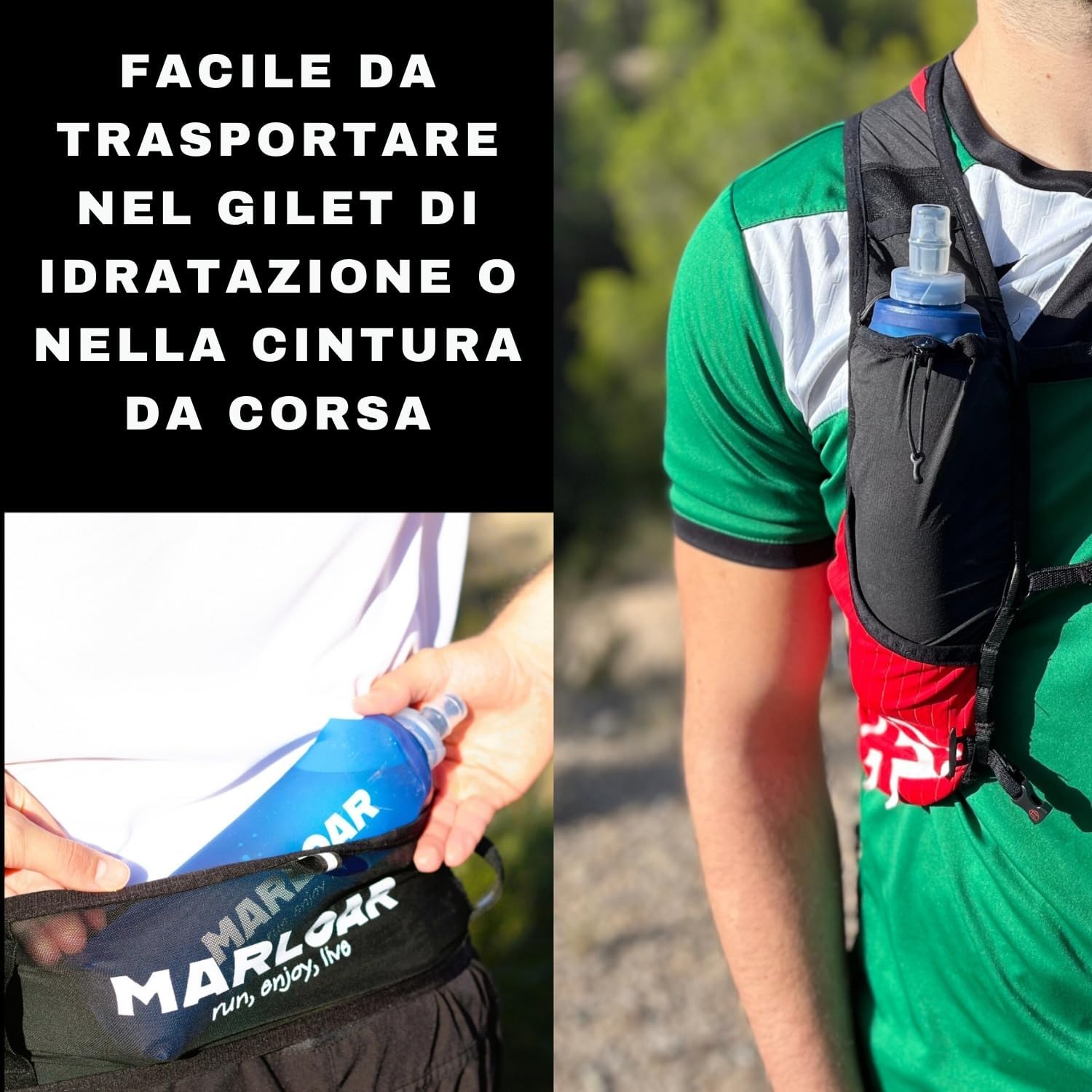 Borraccia Morbida Soft Flask 500ml, Blu (2 unità) - immagine 7