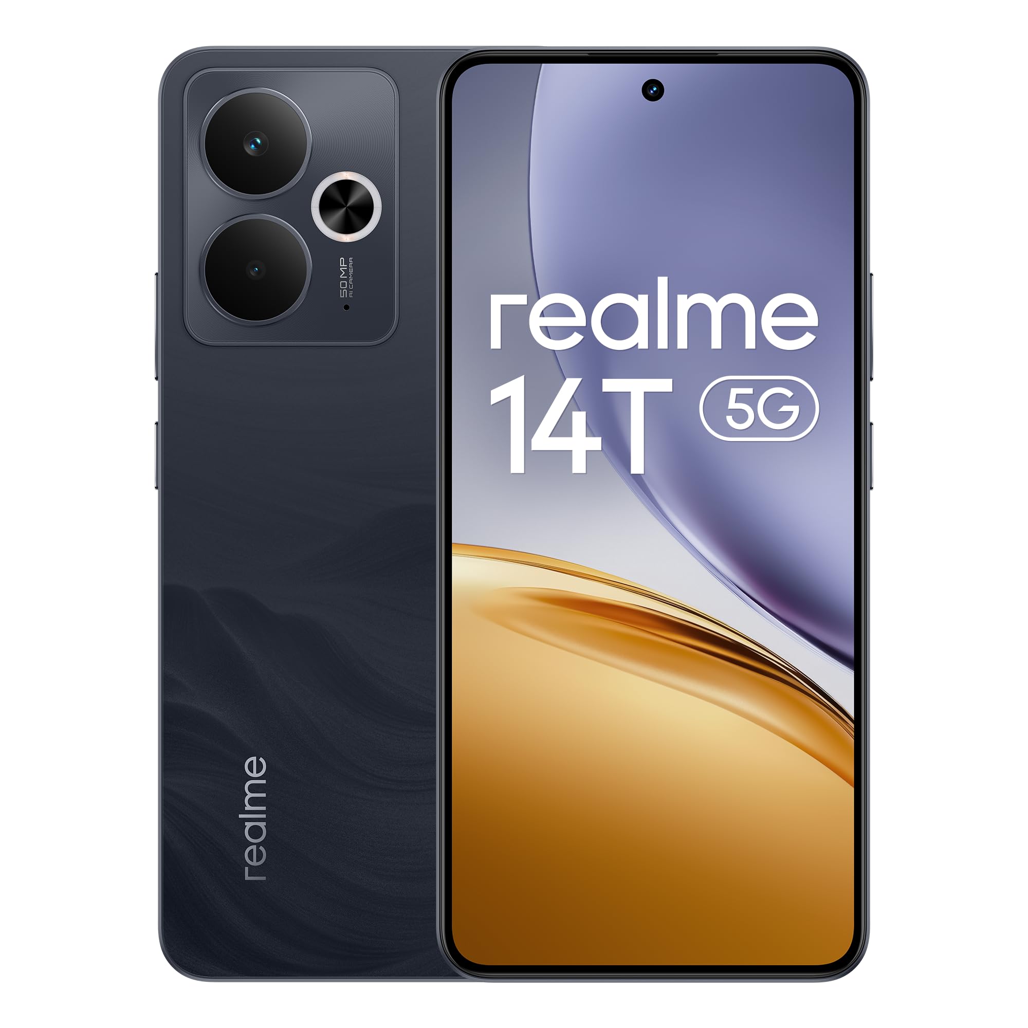 Realme Smartphone 14T 5G, 8+256GB, Obsidian Nero