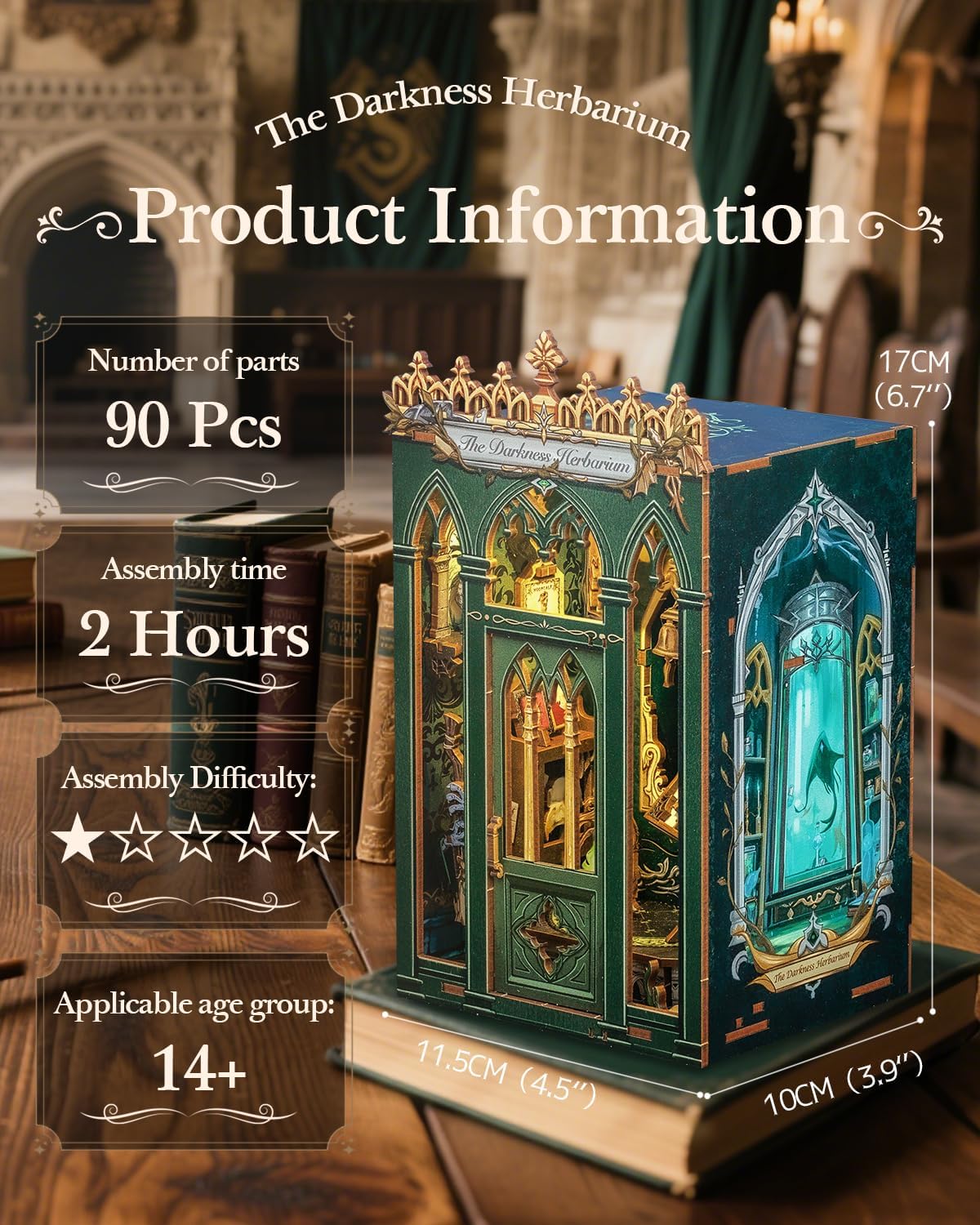 CUTEBEE Kit Booknook - Casa delle Bambole Miniatura Fai da Te - immagine 2