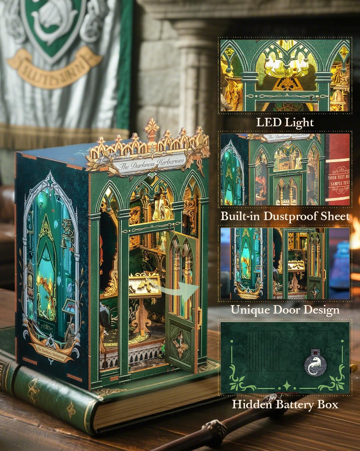 CUTEBEE Kit Booknook - Casa delle Bambole Miniatura Fai da Te - immagine 5