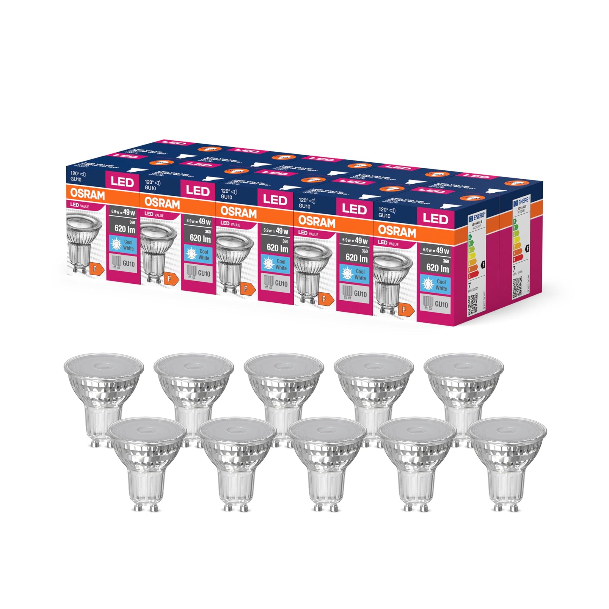 Osram Valore a Stella LED PAR16 GU10 620 Lumen