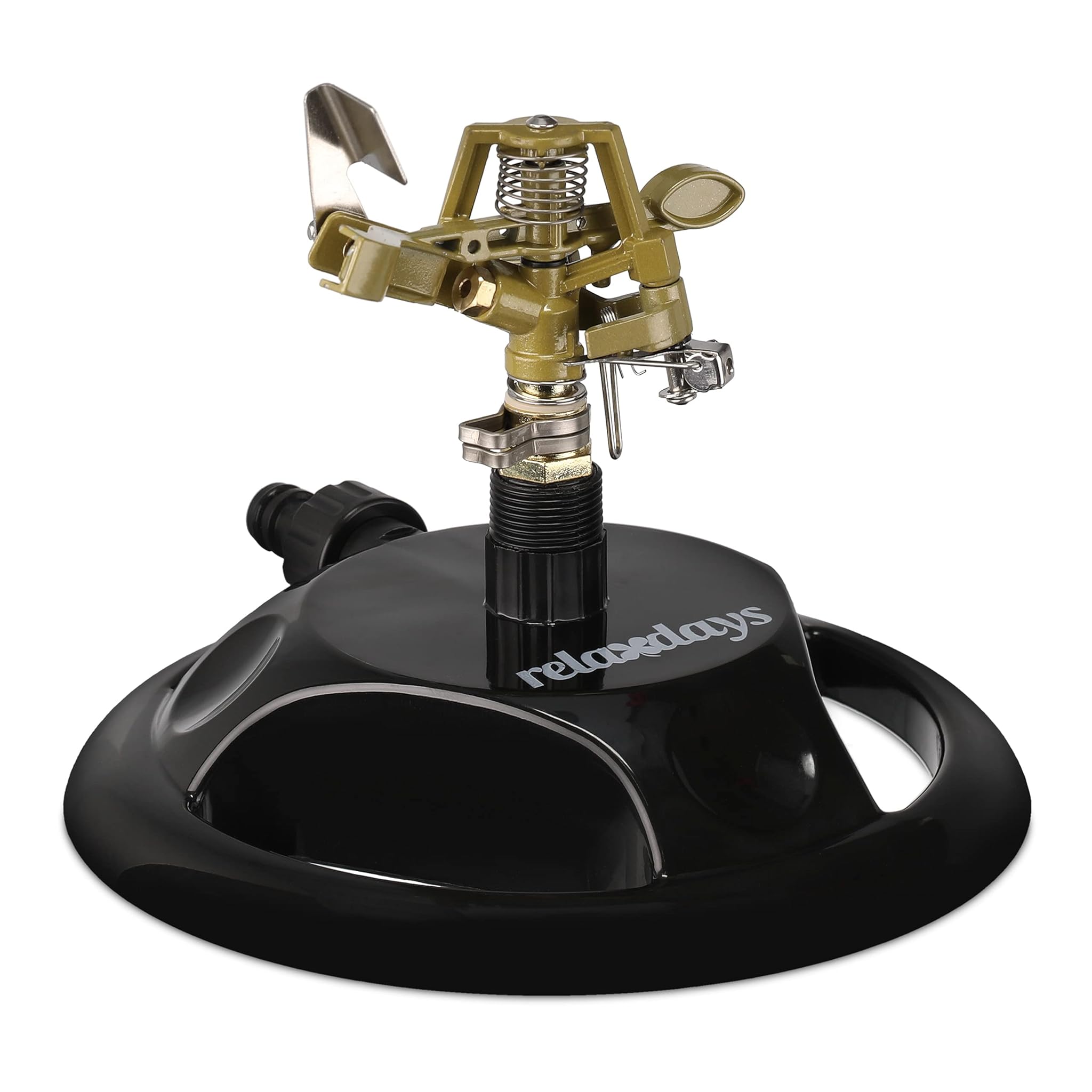 Relaxdays Irrigatore ad Impulsi da Giardino 360°, Nero