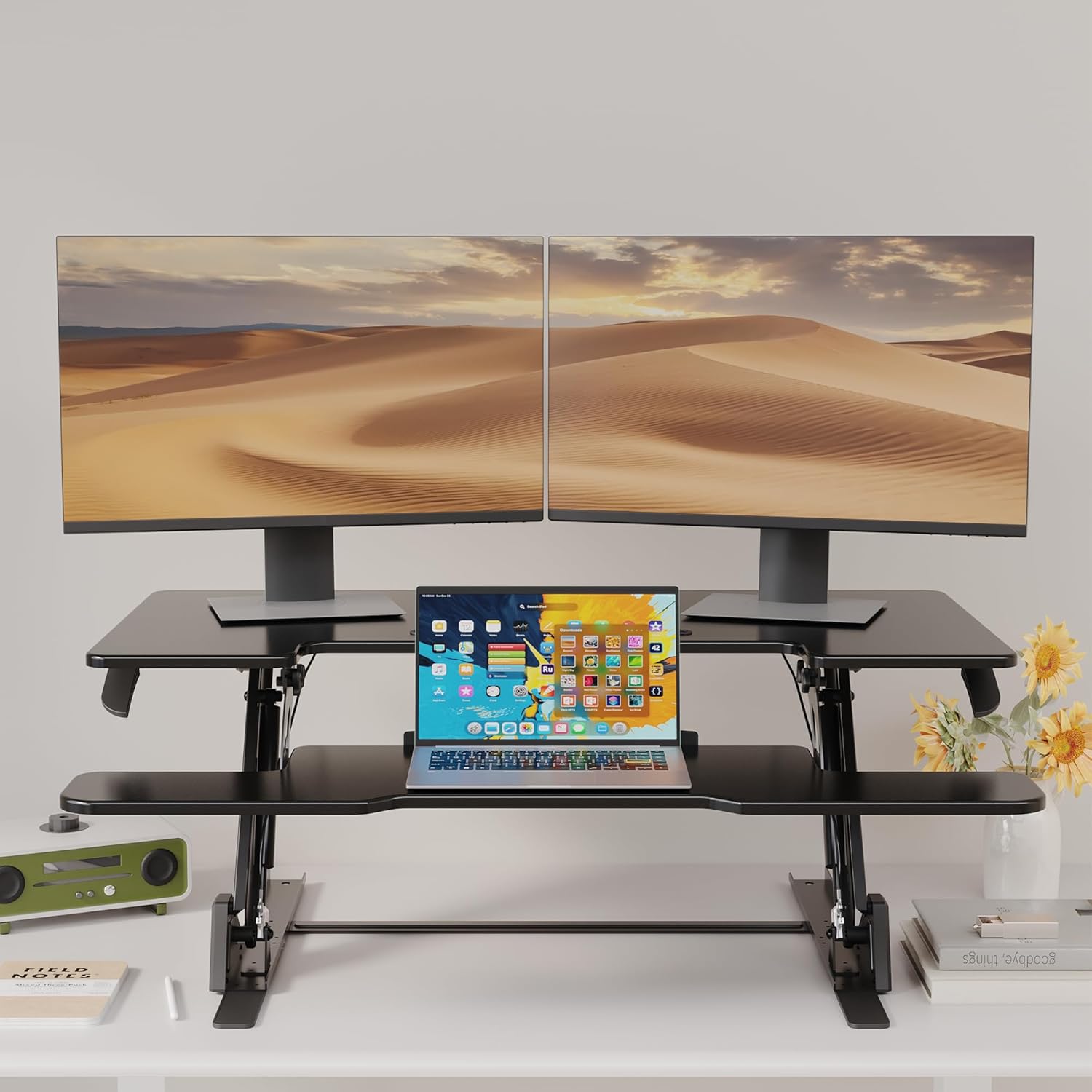 Bontec Scrivania Regolabile in Altezza 107x52,2cm - immagine 2