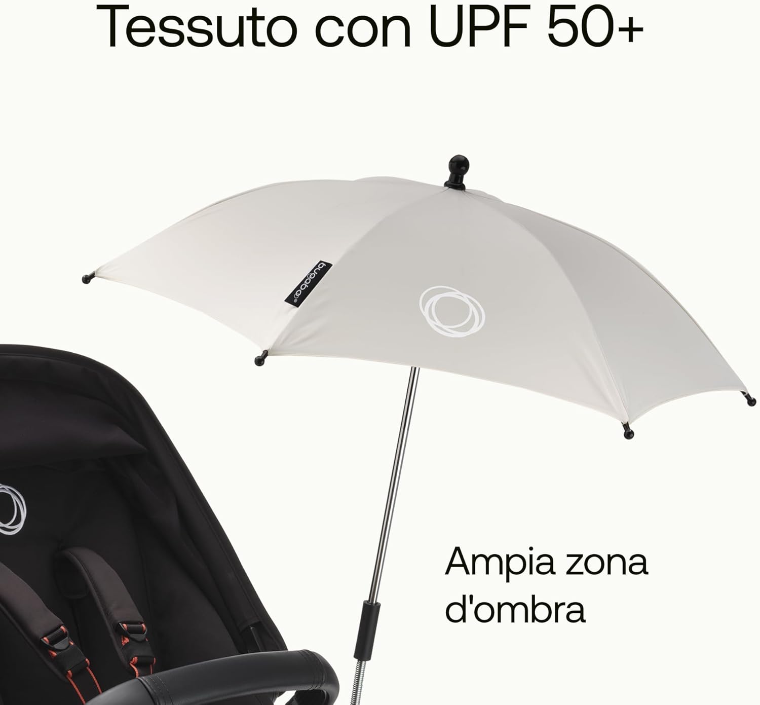 Ombrellino parasole Bugaboo+, fresh white - immagine 5