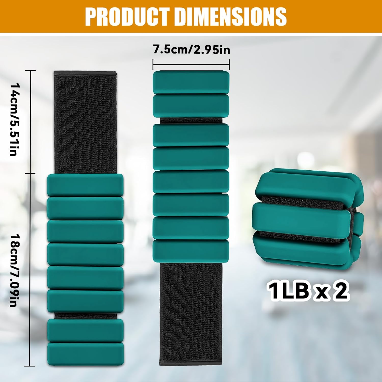 2 Pezzi Polsiere e Cavigliere Regolabili con Pesi - immagine 4