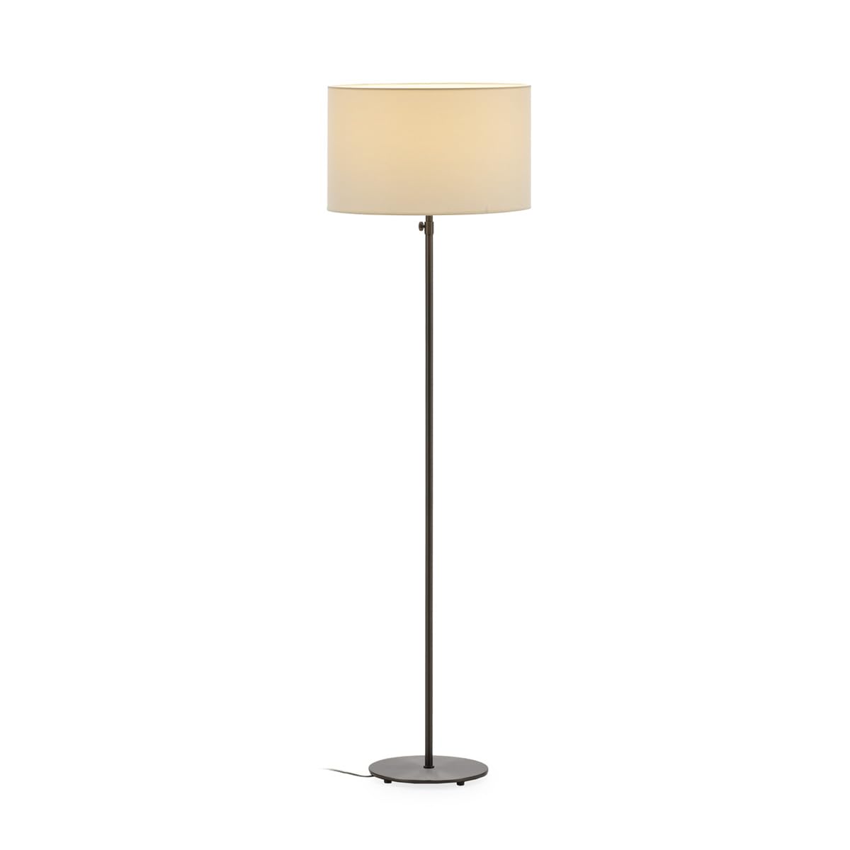 LAMPARA DE PIE EXTENSIBLE 24X24X120/142 LATON PLOMO/SIN PANTALLA