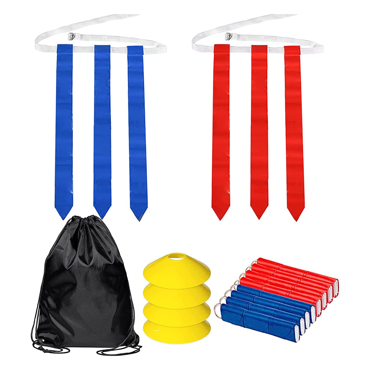 Iegefirm Flag Calcio Set - 14 Cinture con 42 Bandiere