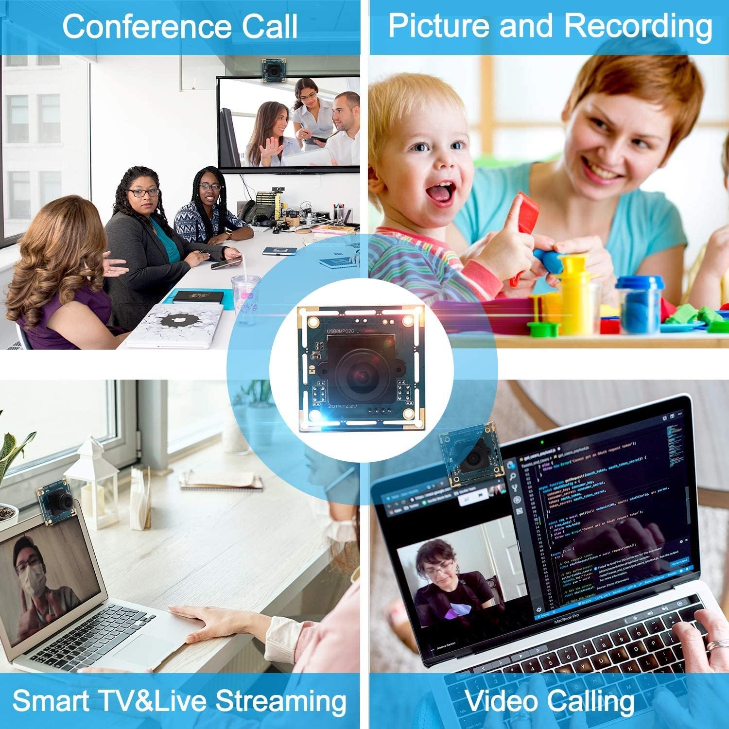 G Webcamera - Modulo Fotocamera USB 8 MP con IMX179 - immagine 4