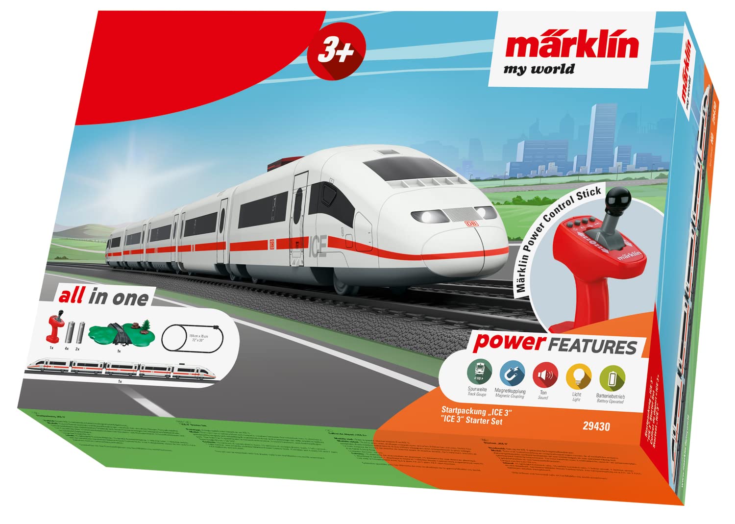 Märklin- Startpackung Kit Iniziale Ice 3", Colore Bianco, 29430