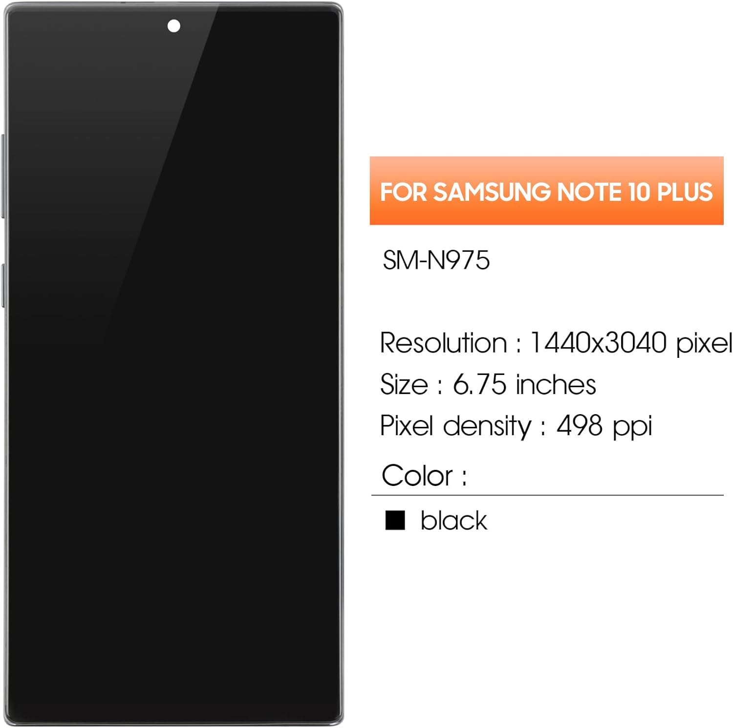 AGCUT Schermo Ricambio per Samsung Galaxy Note 10+ Plus - immagine 2