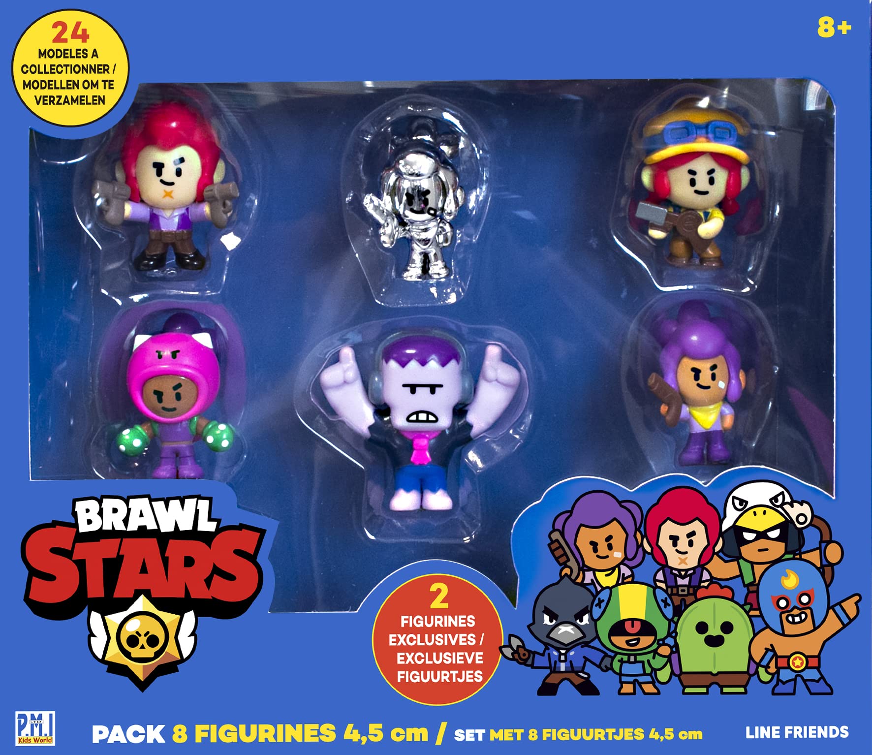 LANSAY Brawl Stars - Confezione 8 Statuette 4,5 cm