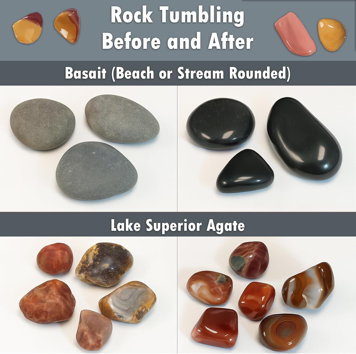 Wan2tlk Rock Tumbler Grit and Polish Refill Kit 2 kg - immagine 3