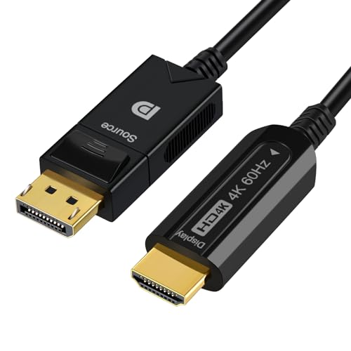 Cavo DisplayPort a HDMI Attivo 15m Fibra Ottica