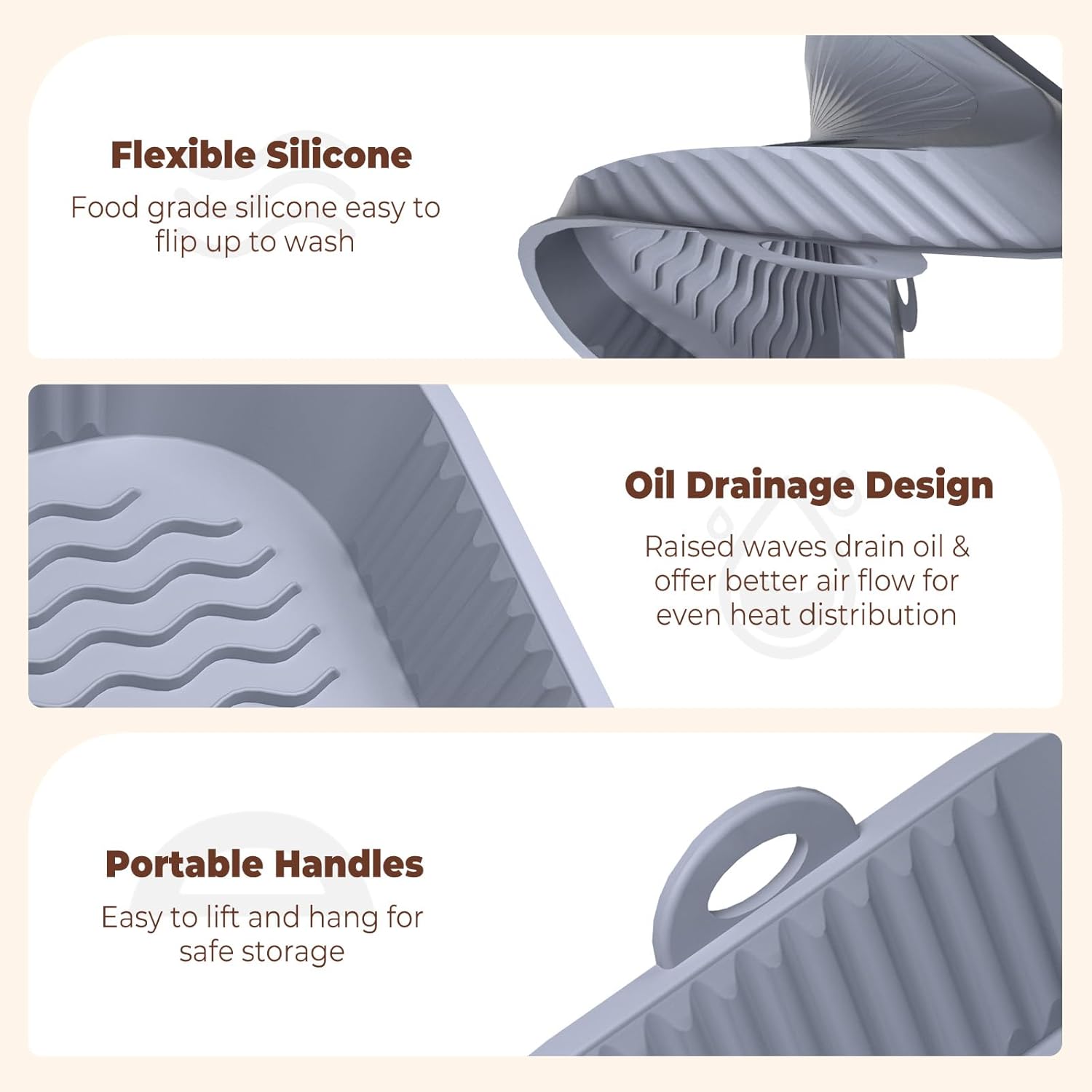 Diboniur Teglia per Friggitrice ad Aria 5-8L (2 Pezzi) - immagine 4