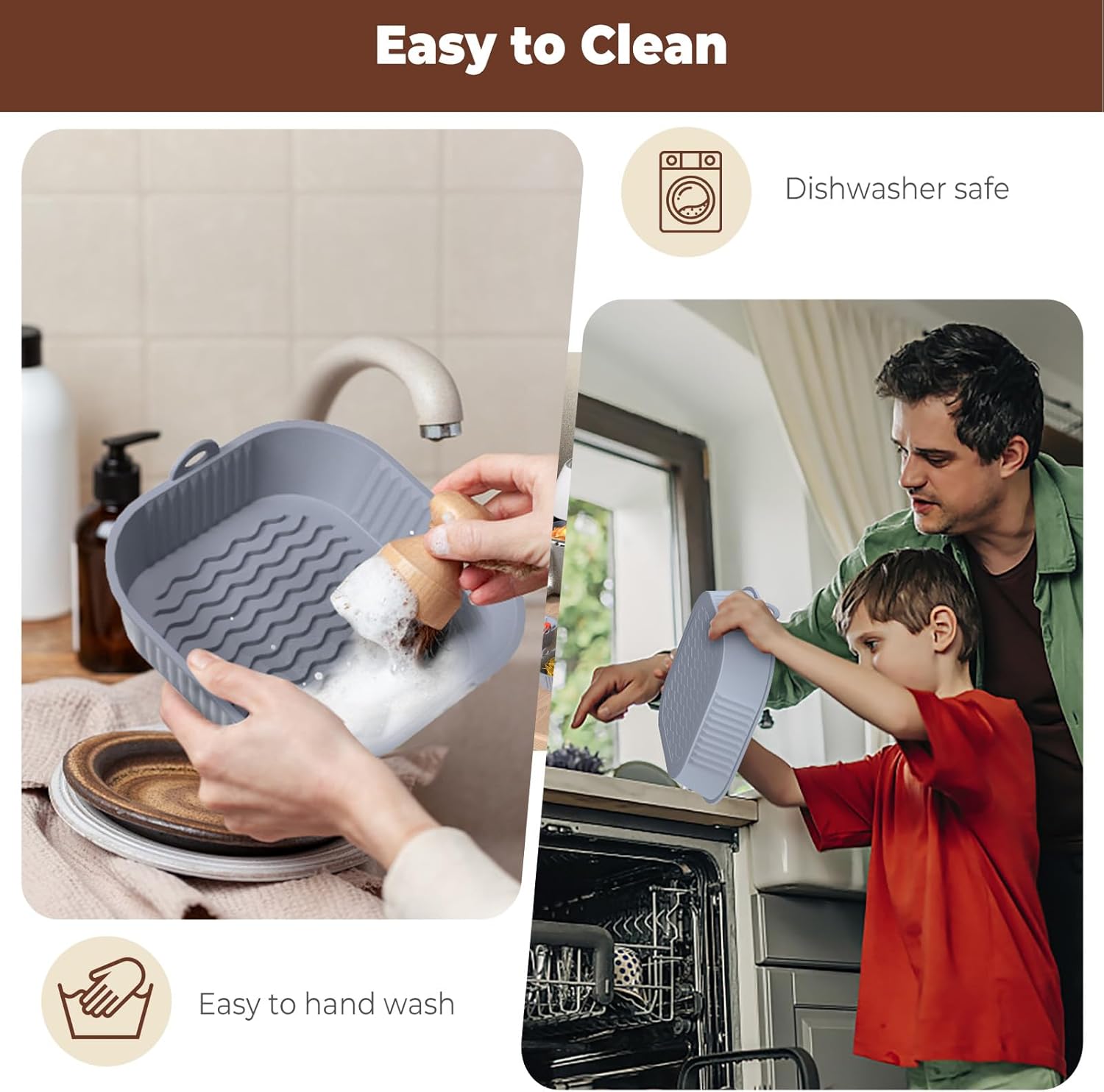 Diboniur Teglia per Friggitrice ad Aria 5-8L (2 Pezzi) - immagine 5