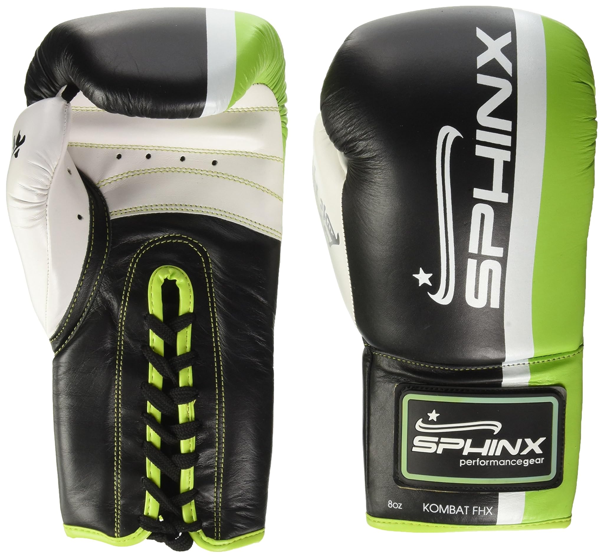 Sphinx Gear PRO-Fight Kombat Fhx, Guanto da Boxe Unisex-Adulto, Nero, 08 oz