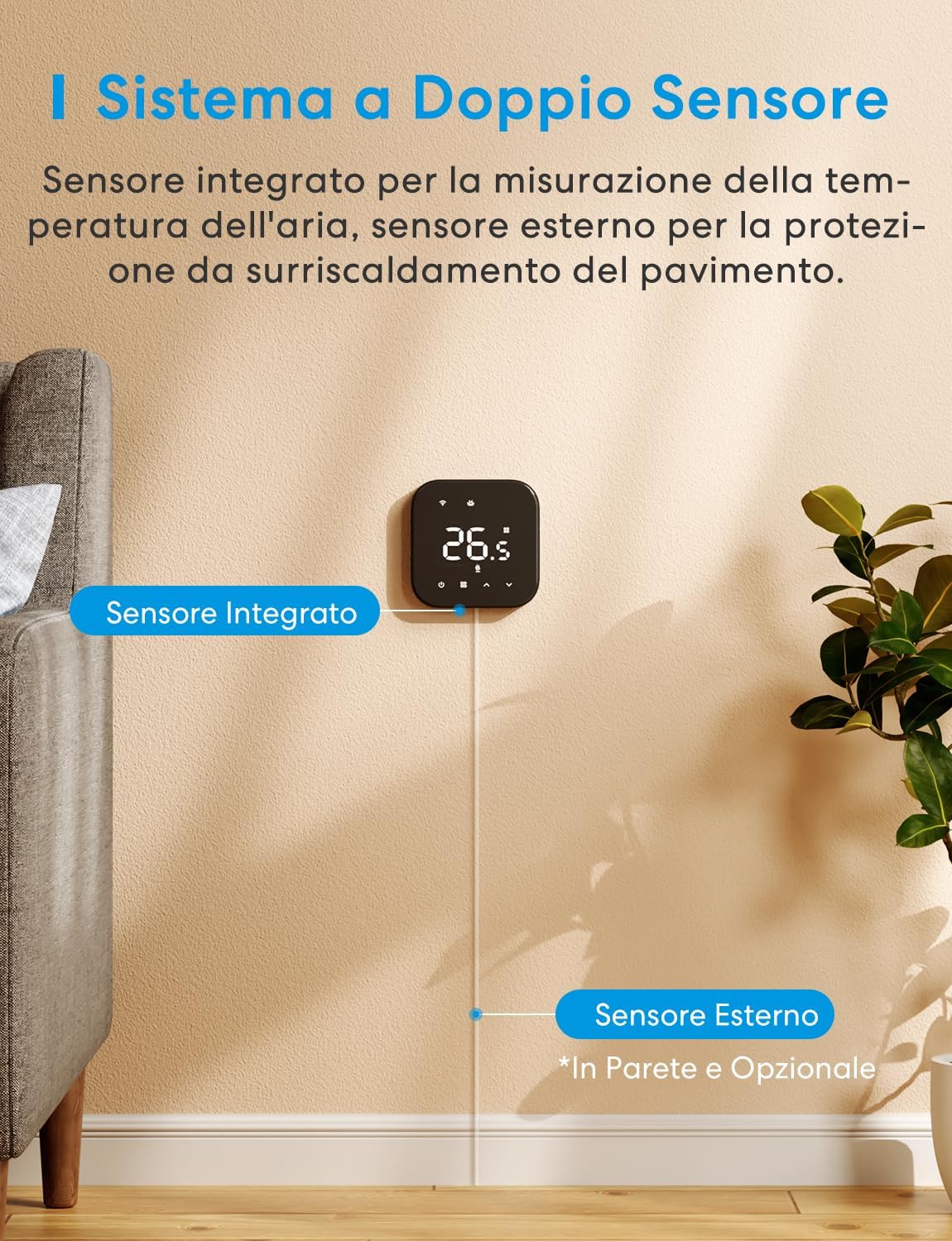 Meross Matter Termostato WiFi Smart Caldaia, Nero - immagine 8