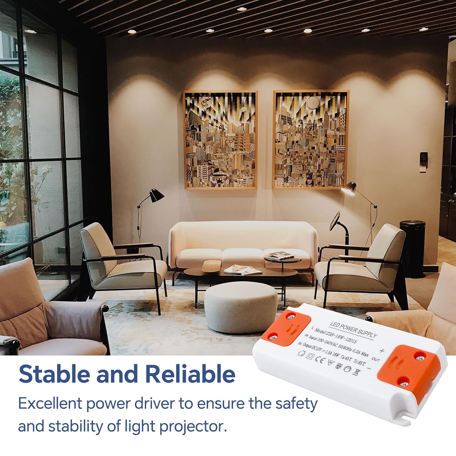 18W Trasformatore LED da 240V a 12V 1.5A - immagine 6