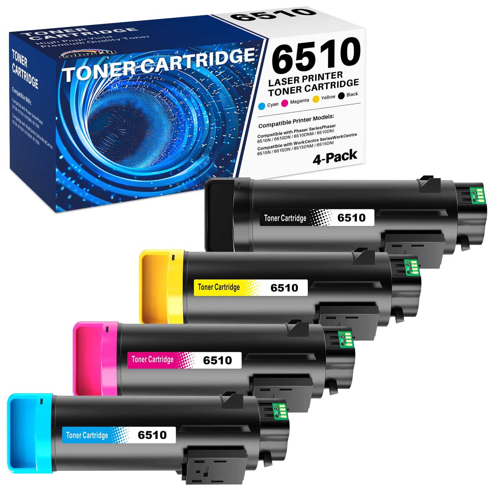 Colorfly Toner Compatibile per XEROX 6510/6515 (4-Pack)