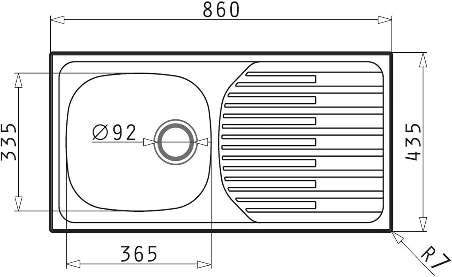 Pyramis ET33 Forcella Lavello Inox Incasso - immagine 7